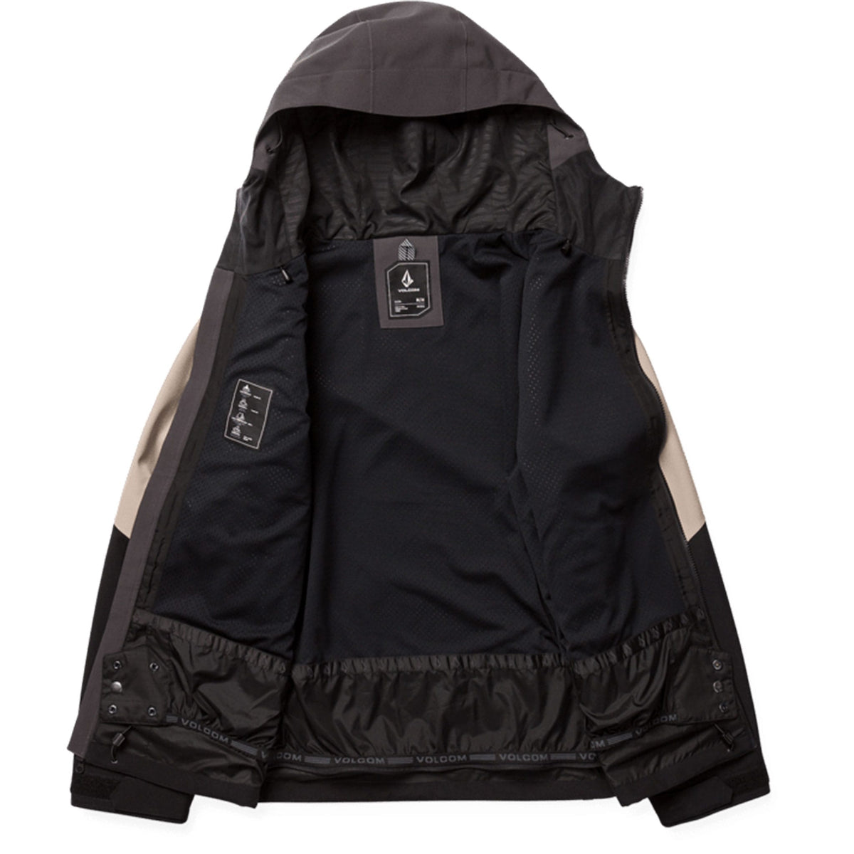 Volcom Brighton Full Zip Jacket Dark Grey 2027 Mens Snowboard Jackets