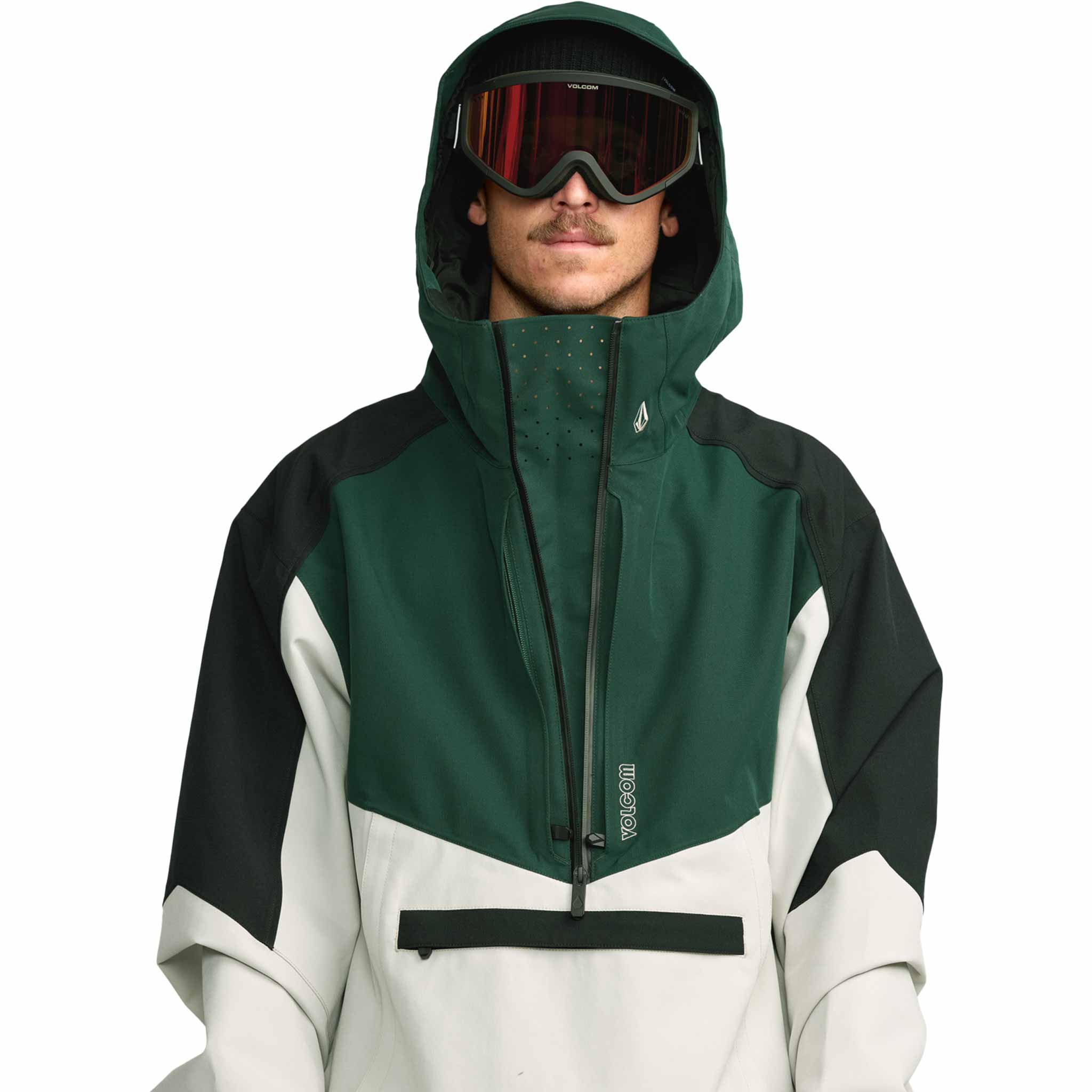 Volcom Brighton Pullover Jacket Stone 2026 Mens Snowboard Coat