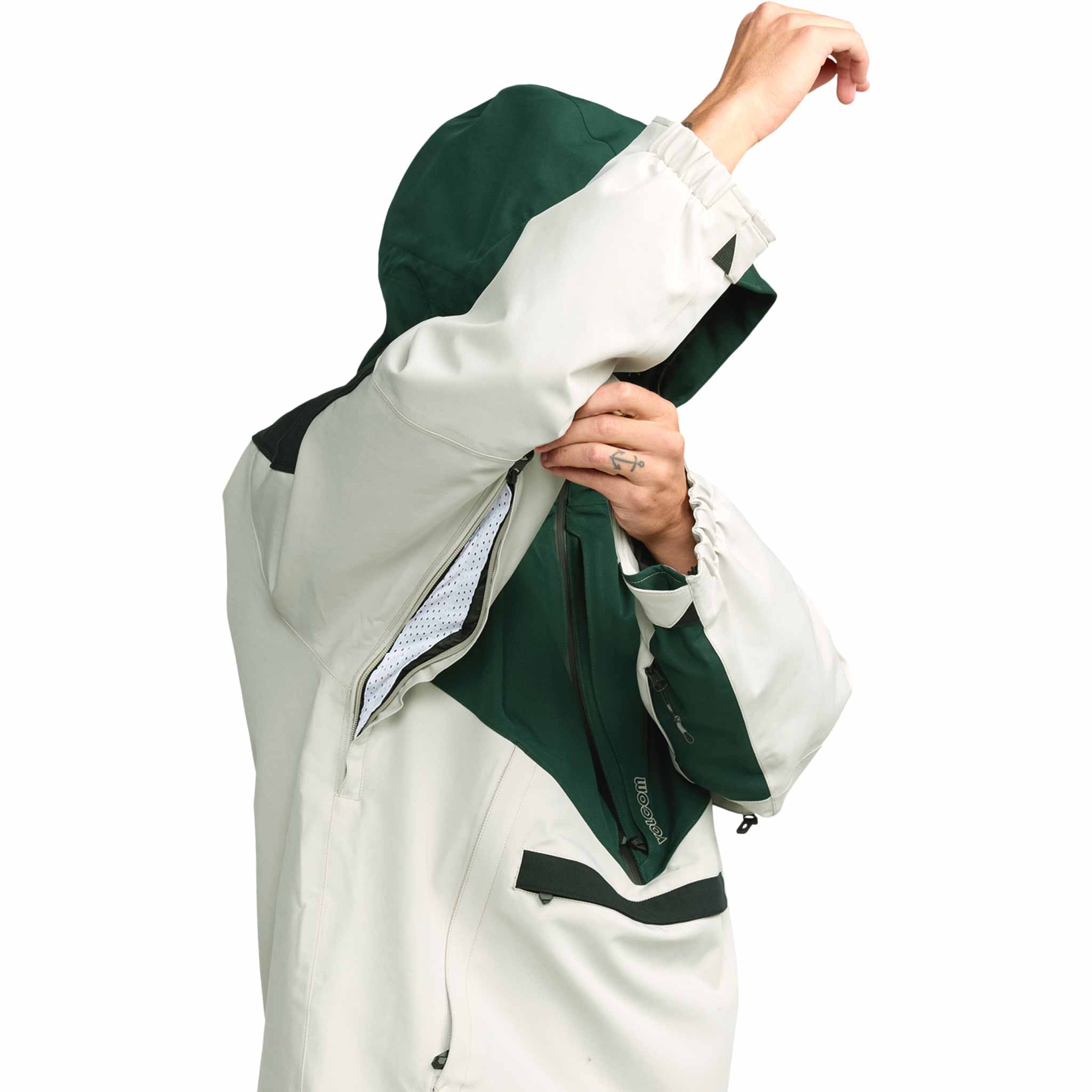 Volcom Brighton Pullover Jacket Stone 2026 Mens Snowboard Coat