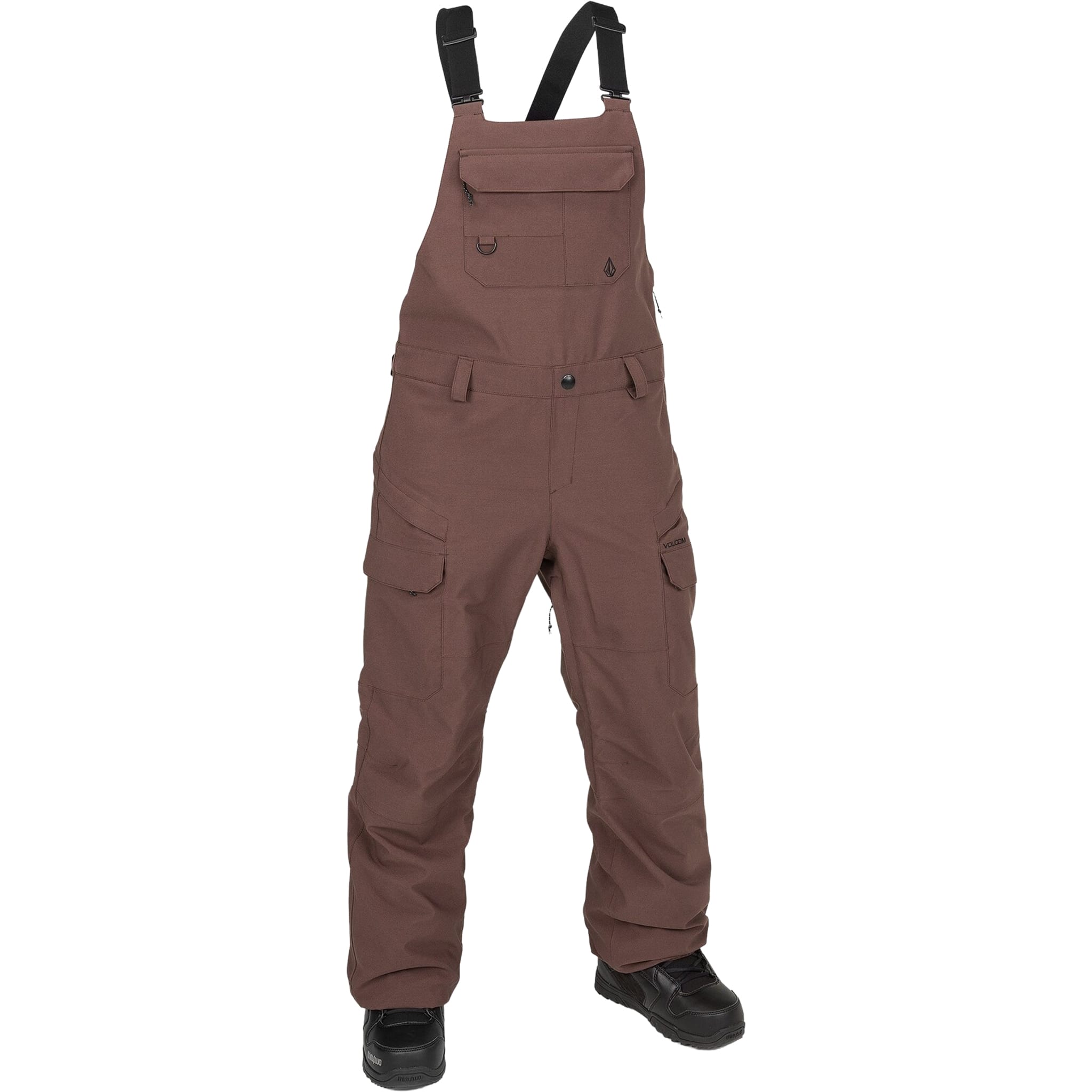 Volcom Creston 3D Stretch Bib Overall Mahogany 2025 Womens Snowboard Pants
