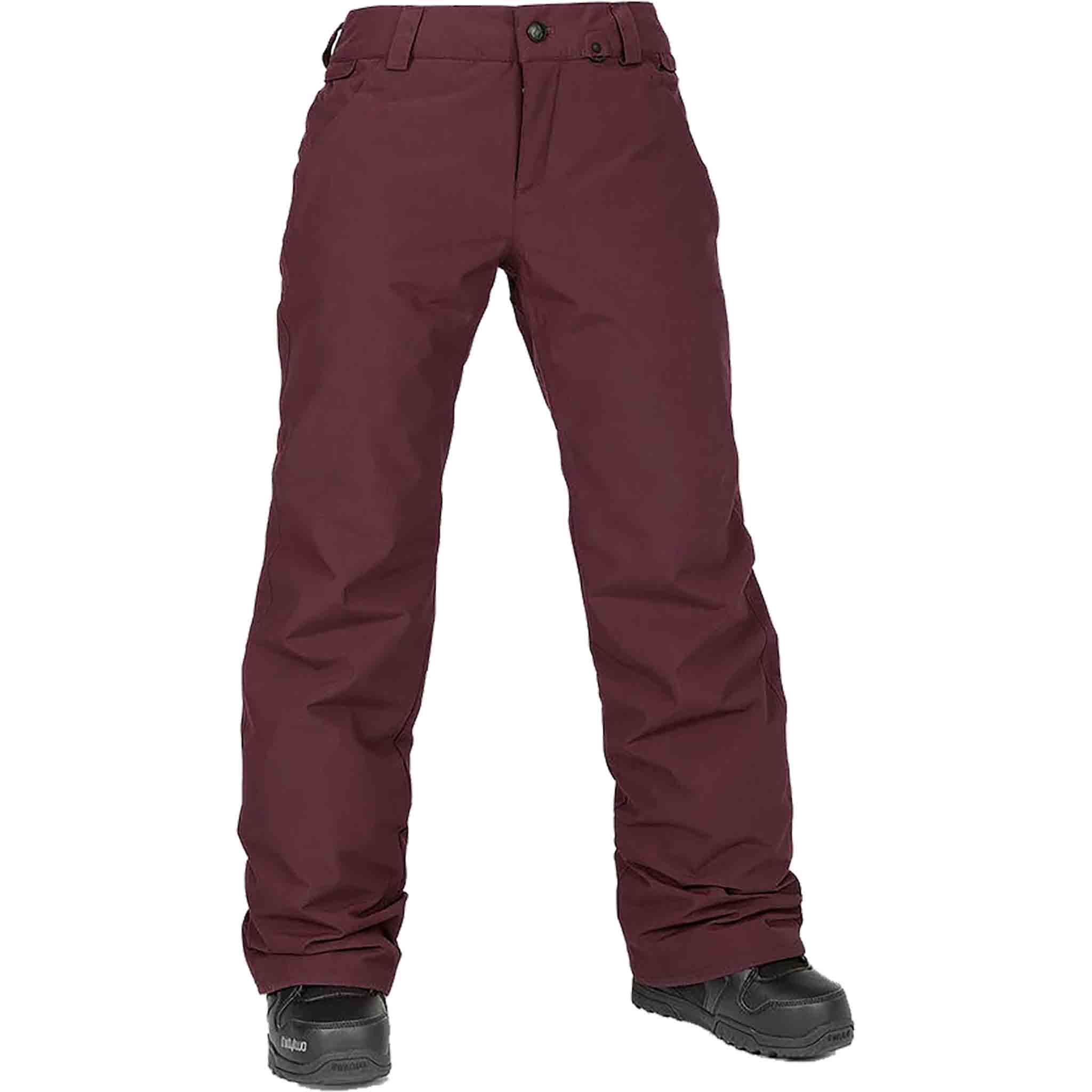 Volcom Frochickie Insulated Womens Pants Burgundy Womens Snowboard Pants
