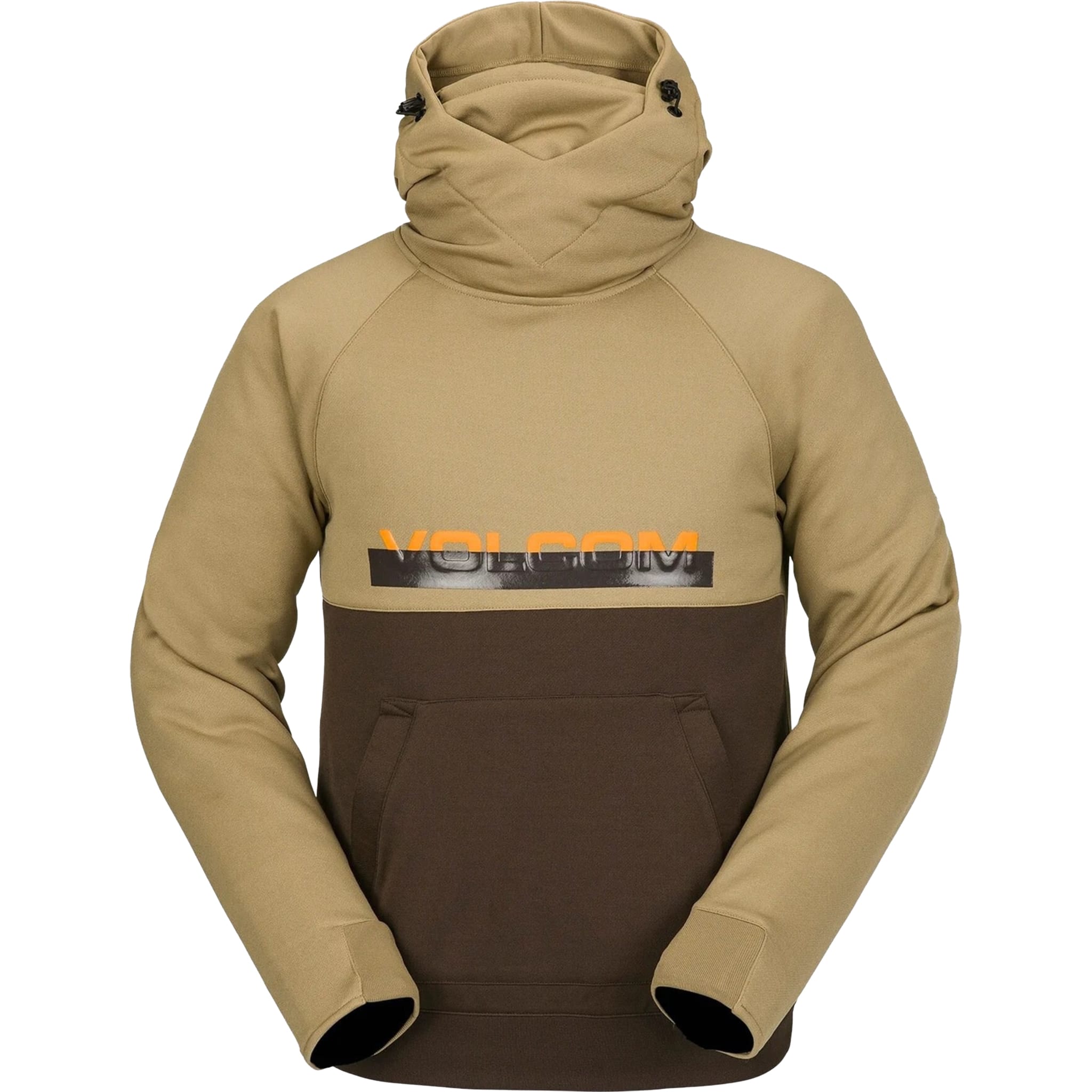 Volcom Hydro Riding Hoodie Dark Khaki Mens Thermal