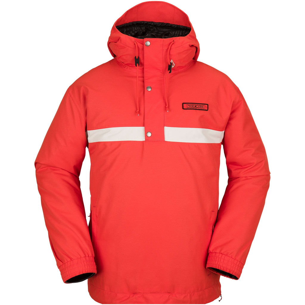 Volcom Longo Pullover Orange Shock Mens Snowboard Coat