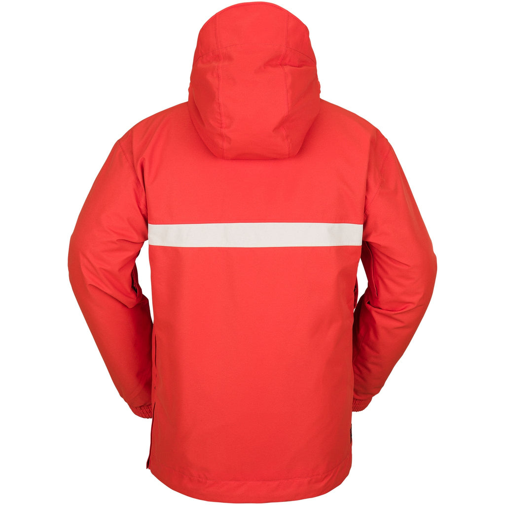 Volcom Longo Pullover Orange Shock Mens Snowboard Coat