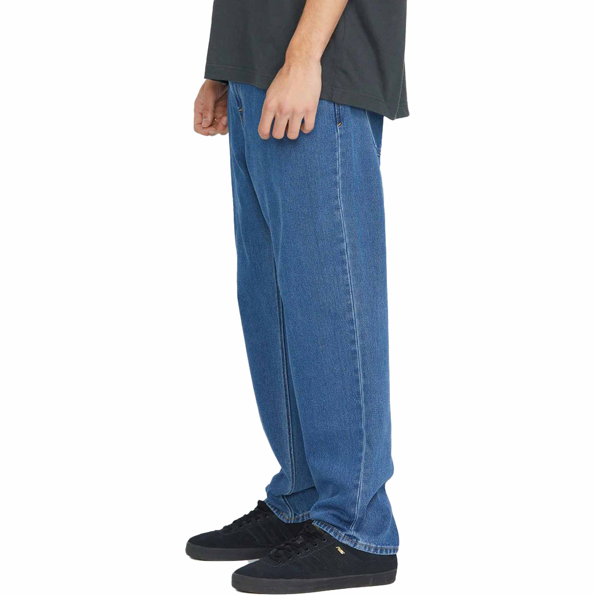 Volcom Modown Relaxed Fit Tapered Denim Standard Issue Blue Pants