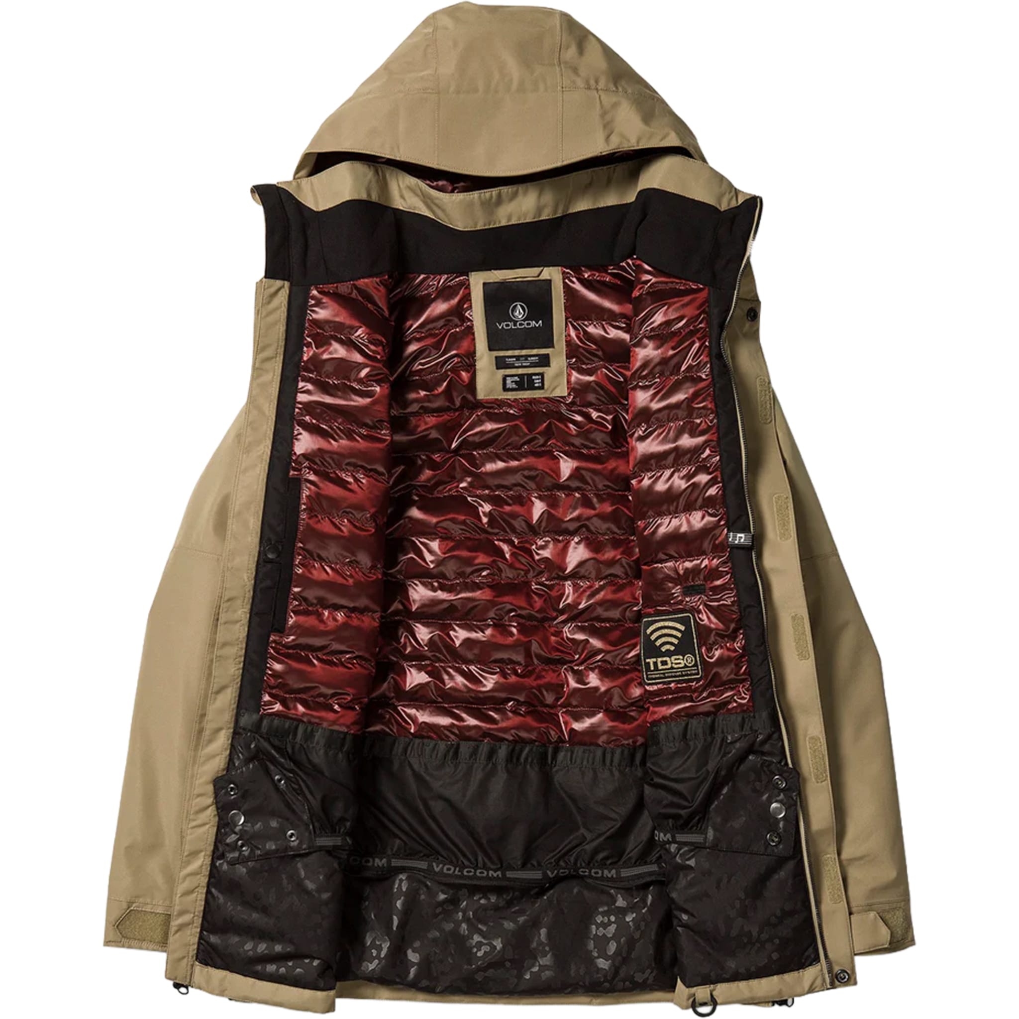 Volcom Paxson 2L TDS INF Parka Dark Khaki 2024 Womens Snowboard Jackets