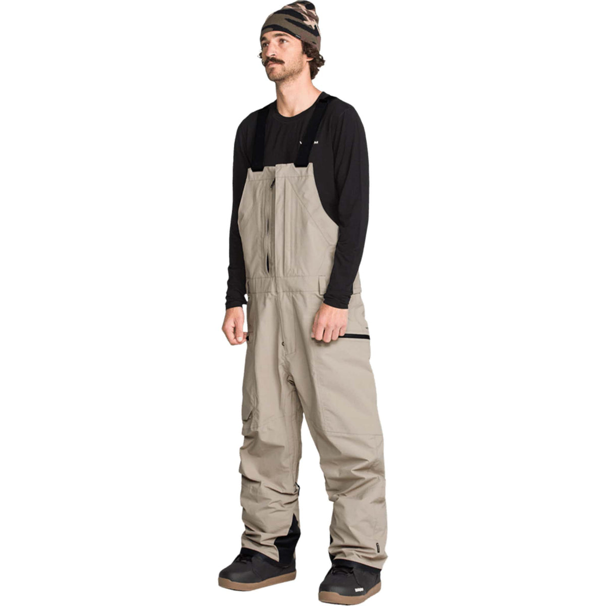 Volcom Rain Gore Bib Overall Khaki 2027 Mens Snowboard Pants