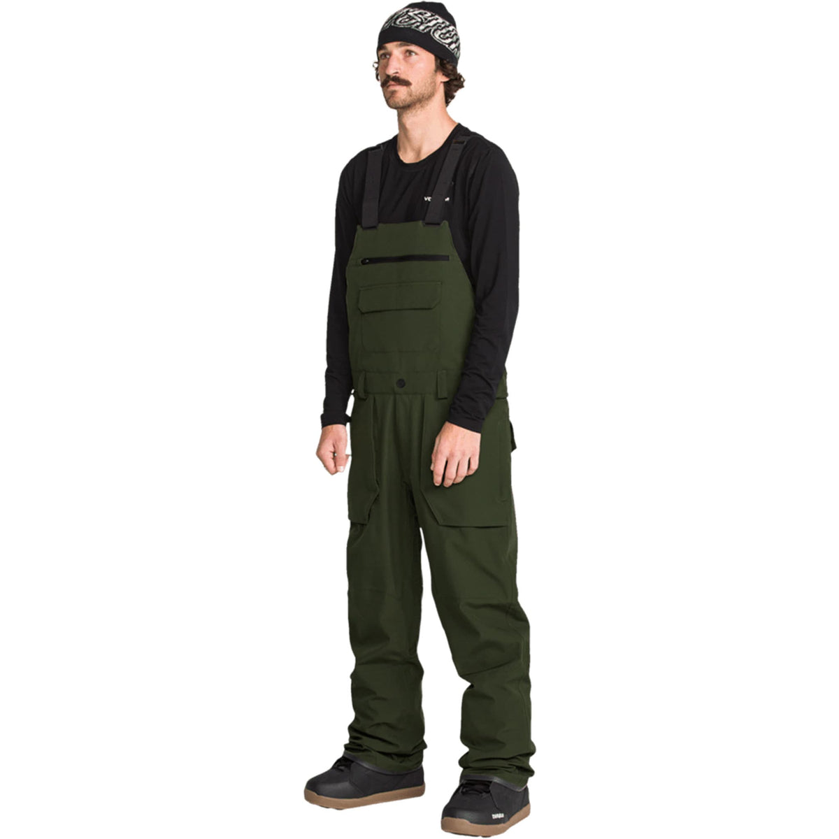 Volcom Roan Bib Overall Dark Green 2027 Mens Snowboard Pants