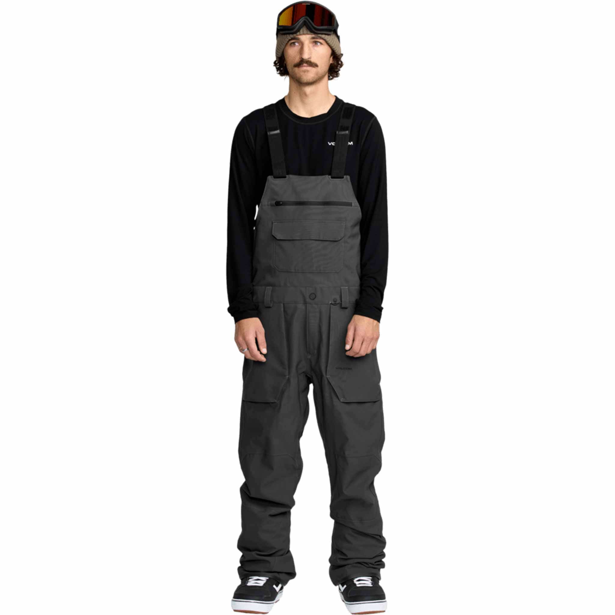 Volcom Roan Bib Overall Dark Grey 2026 Mens Snowboard Pants