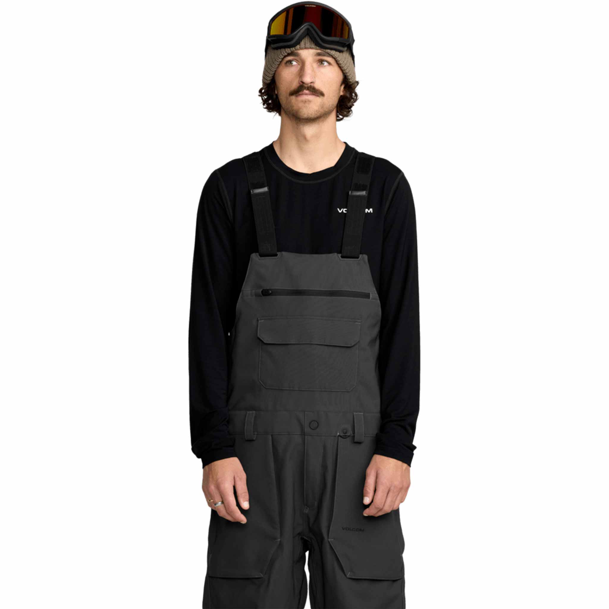 Volcom Roan Bib Overall Dark Grey 2026 Mens Snowboard Pants