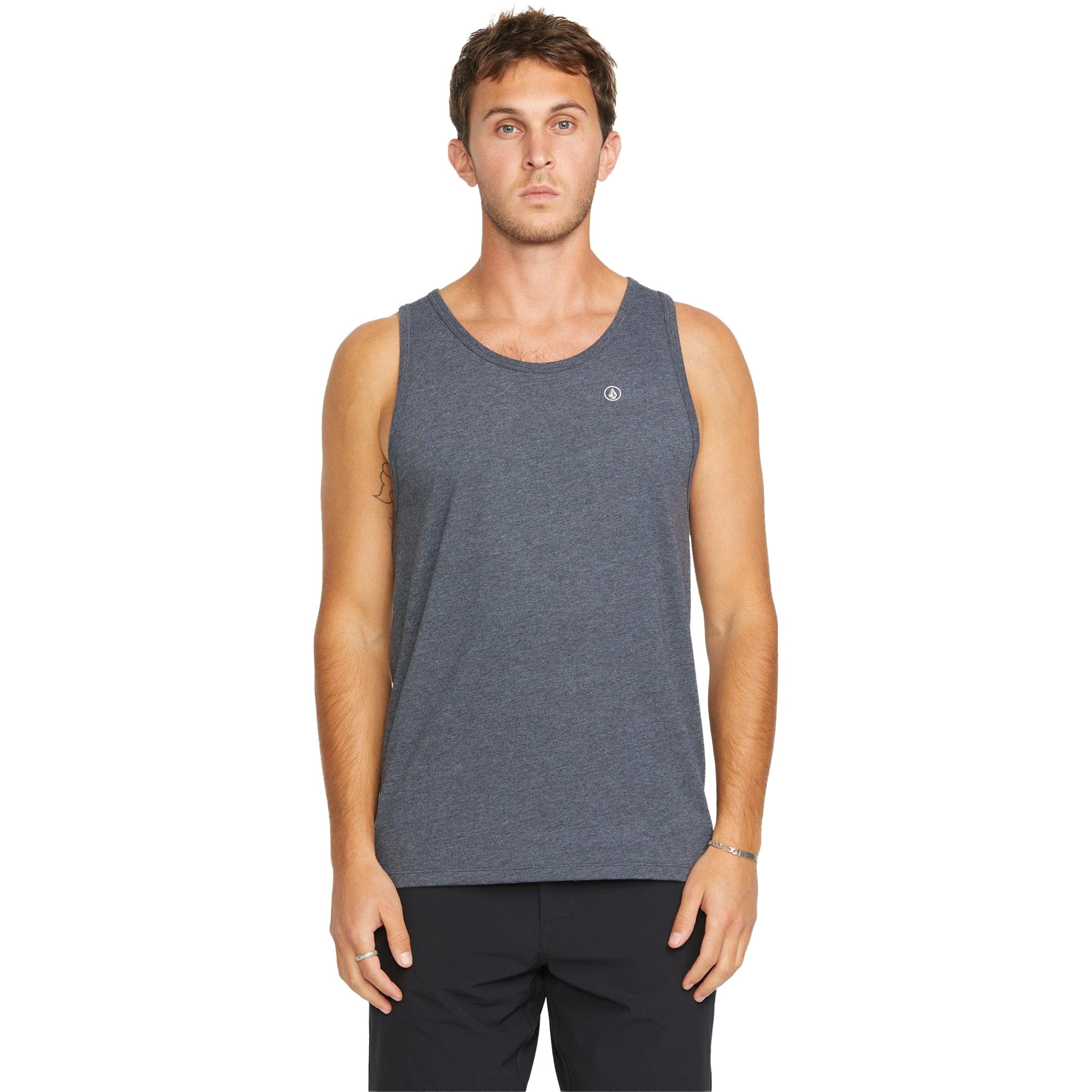 Volcom Solid Heather Tank Dark Black Heather T Shirt
