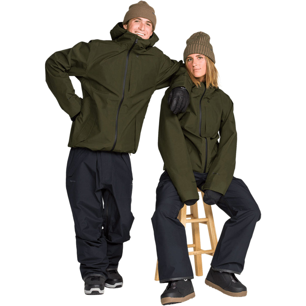 Volcom Tester 3L Gore-Tex Jacket Dark Green 2027 Mens Snowboard Jackets