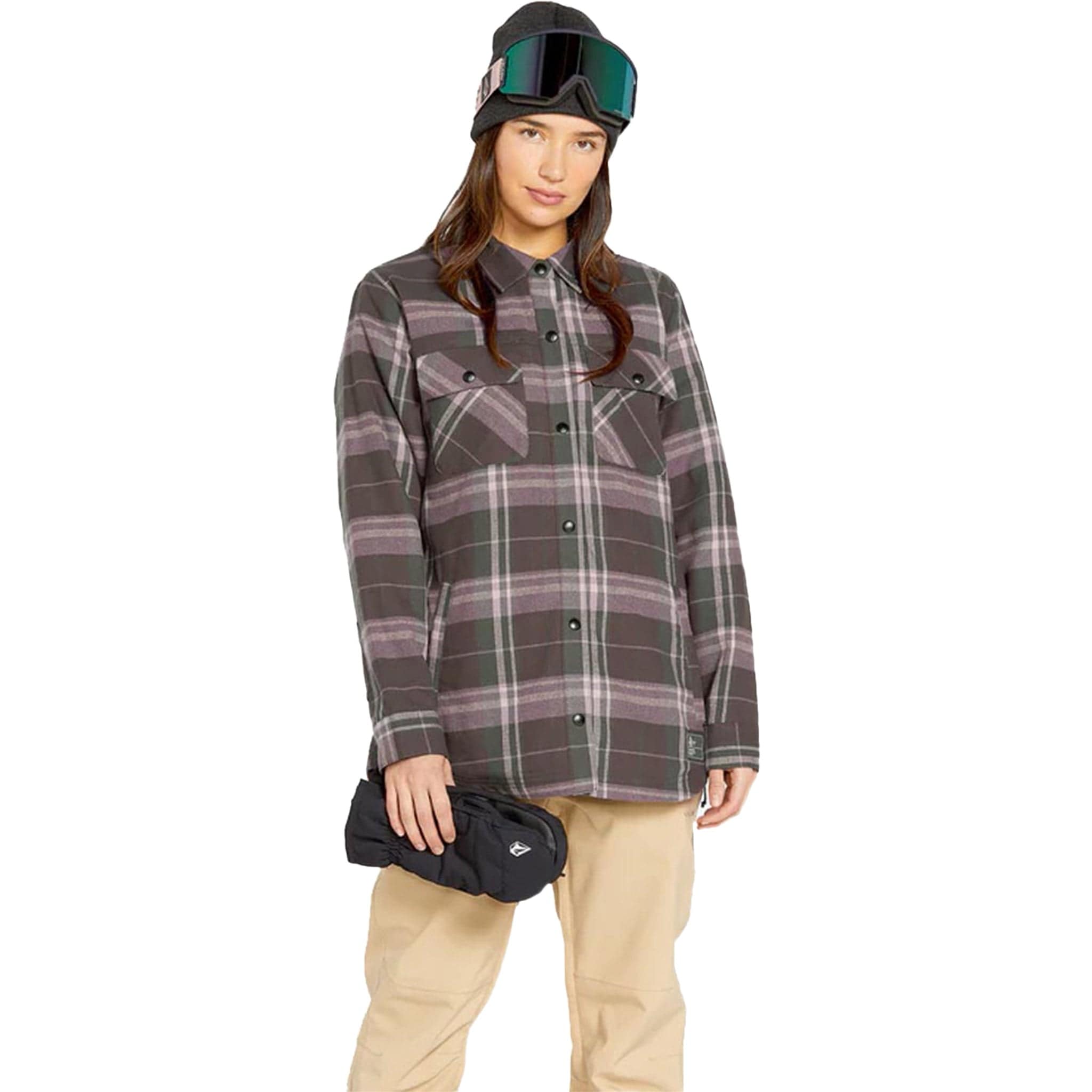 Volcom Women's Insulated Riding Flannel Button Up