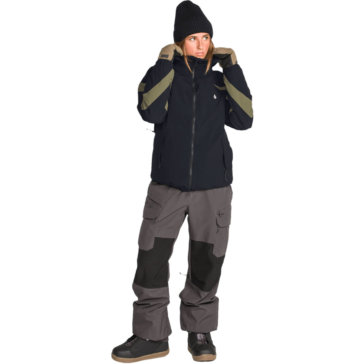 Volcom Women's Shelter 3D Stretch Jacket Black 2027 Womens Snowboard Jackets