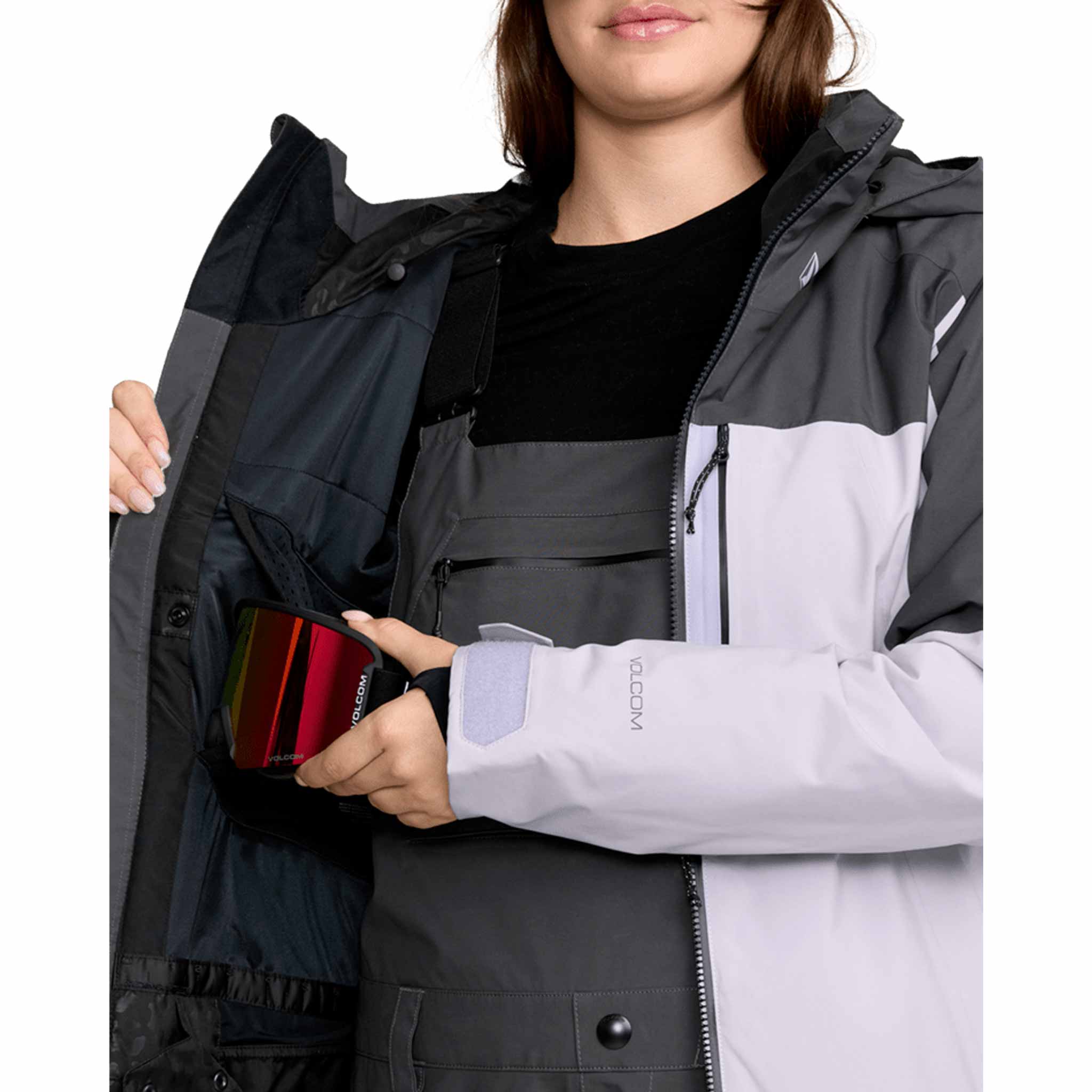 Volcom Womens 3D Stretch Gore Jacket Lavender Aura 2026 Womens Snowboard Jacket
