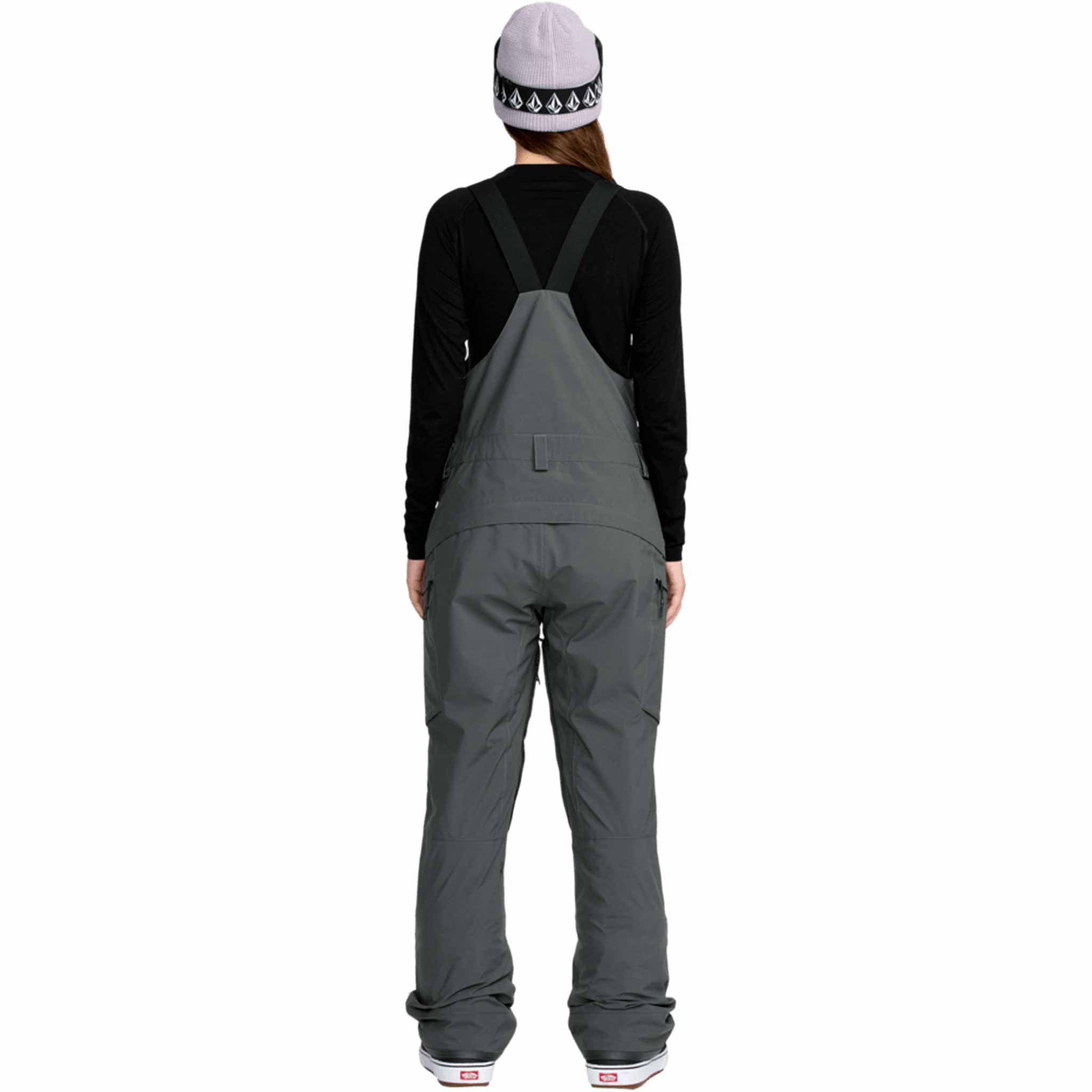 Volcom Womens Ash Stretch Gore Bib Overall Dark Grey 2026 Womens Snowboard Pants
