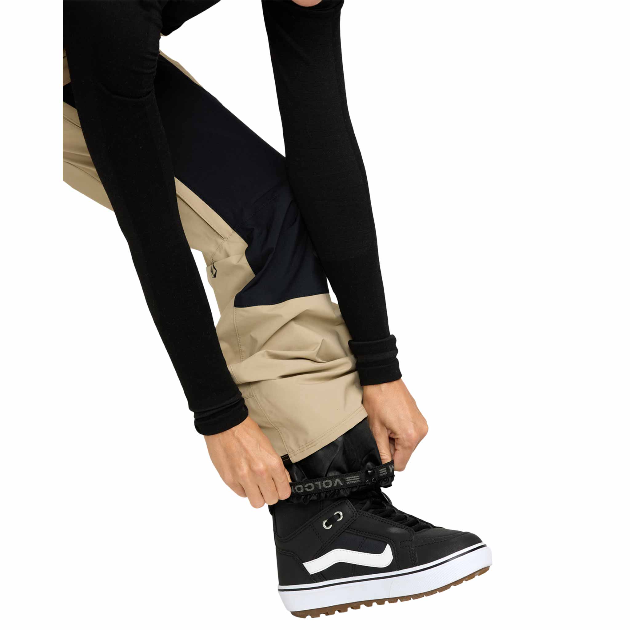 Volcom Womens Ash Stretch Gore Bib Overall Oatmeal 2026 Womens Snowboard Pants