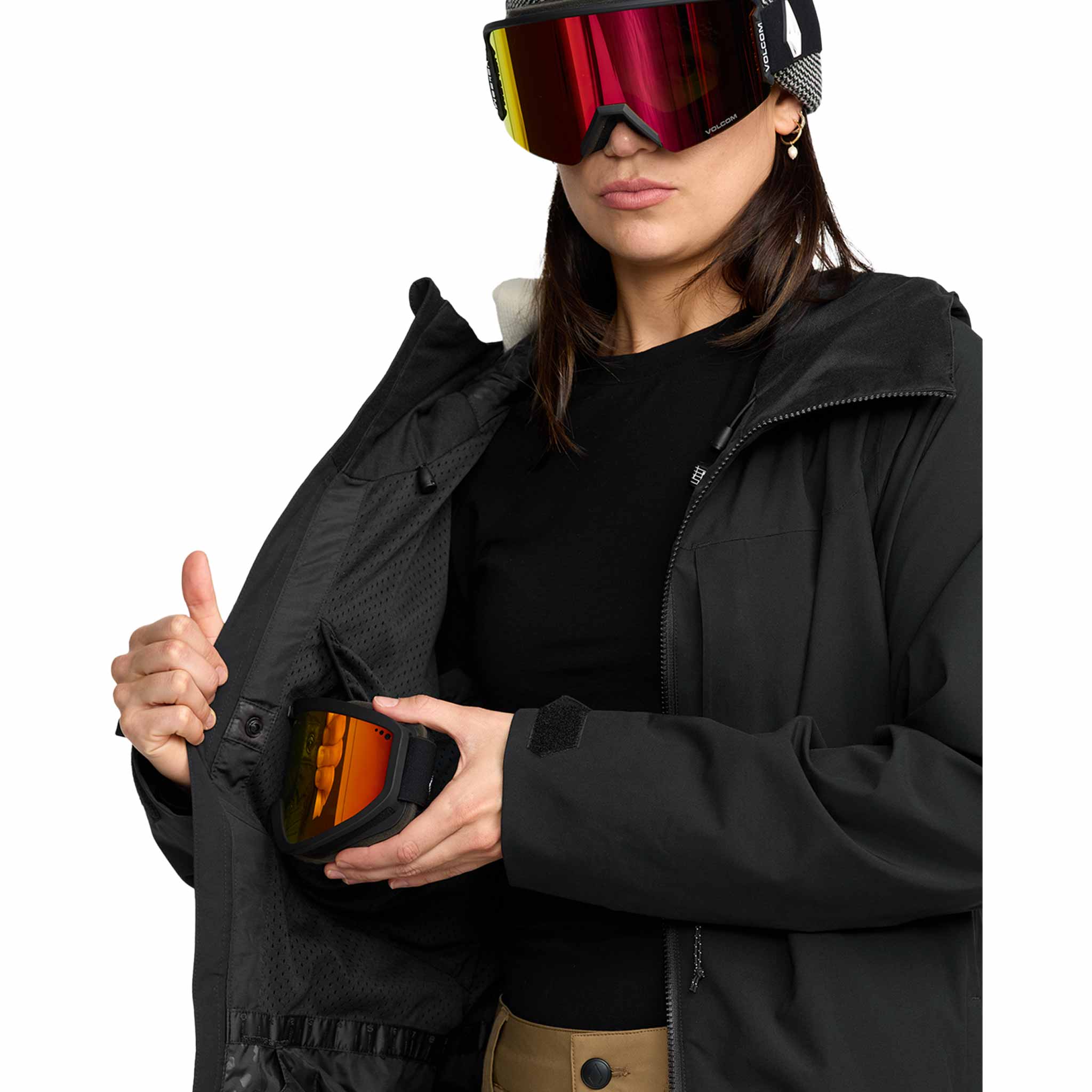 Volcom Womens Cloudbreaker Stretch 30K Jacket Black 2026 Womens Snowboard Jacket