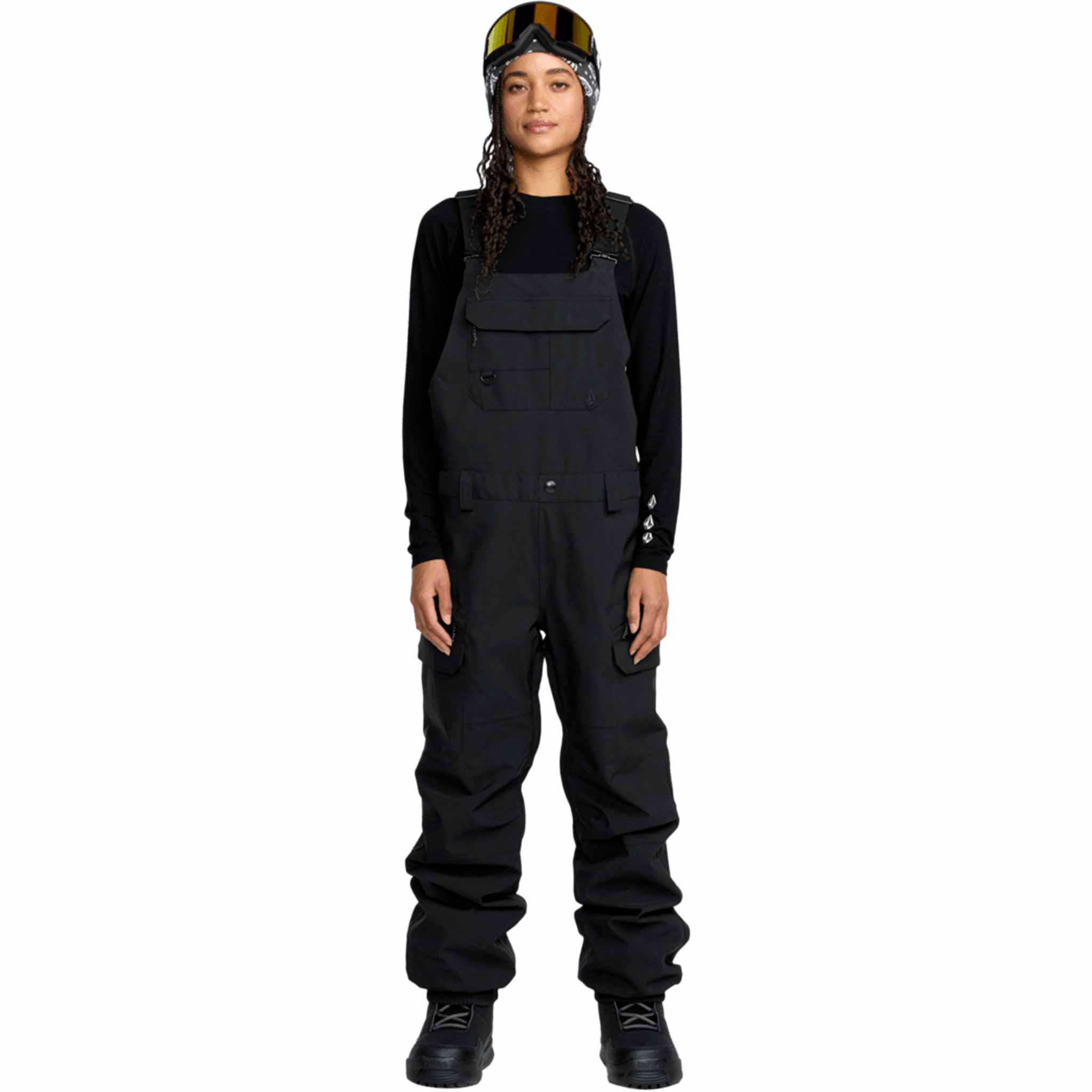 Volcom Womens Creston 3D Stretch Bib Overall Black 2026 Womens Snowboard Pants