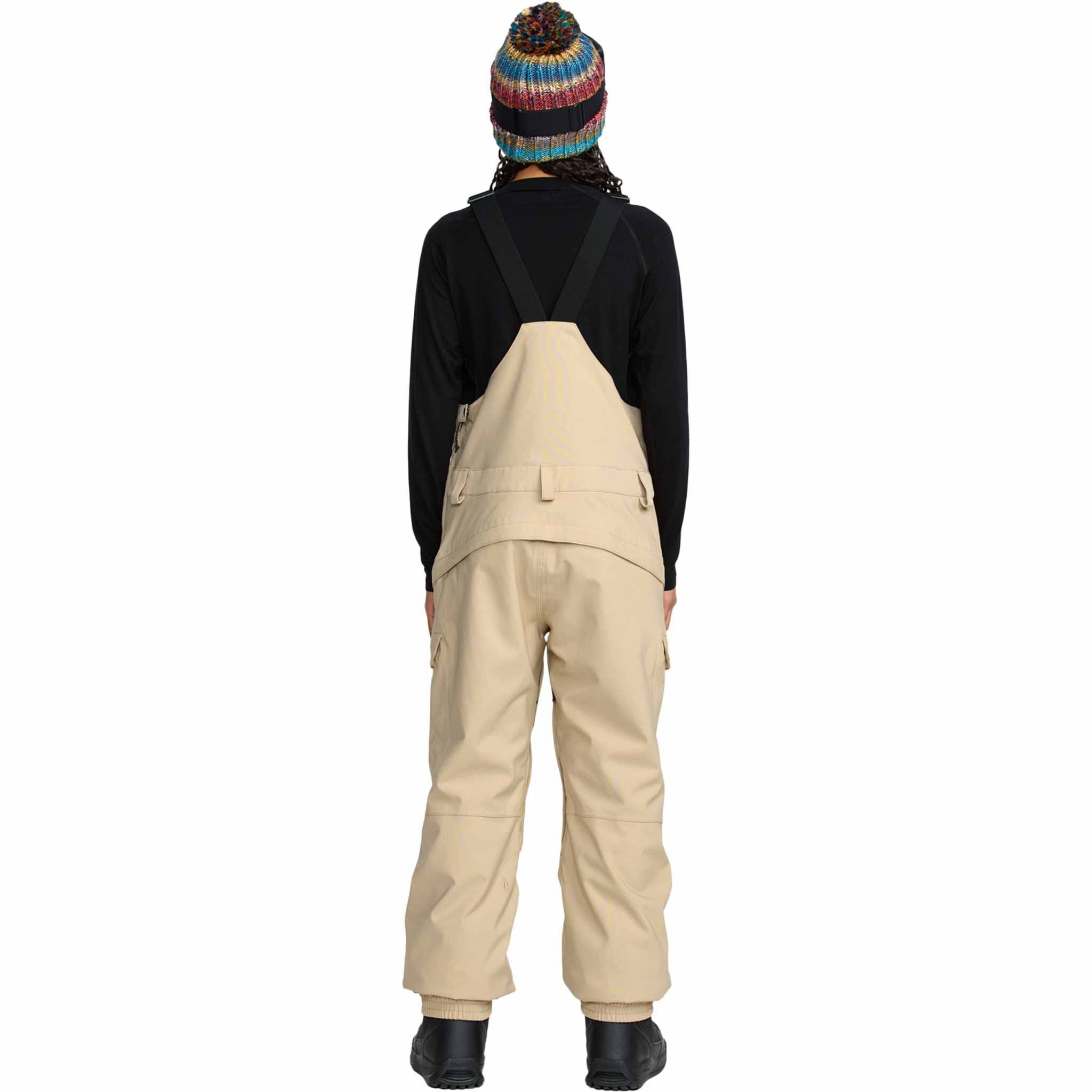Volcom Womens Creston 3D Stretch Bib Overall Oatmeal 2026 Womens Snowboard Pants