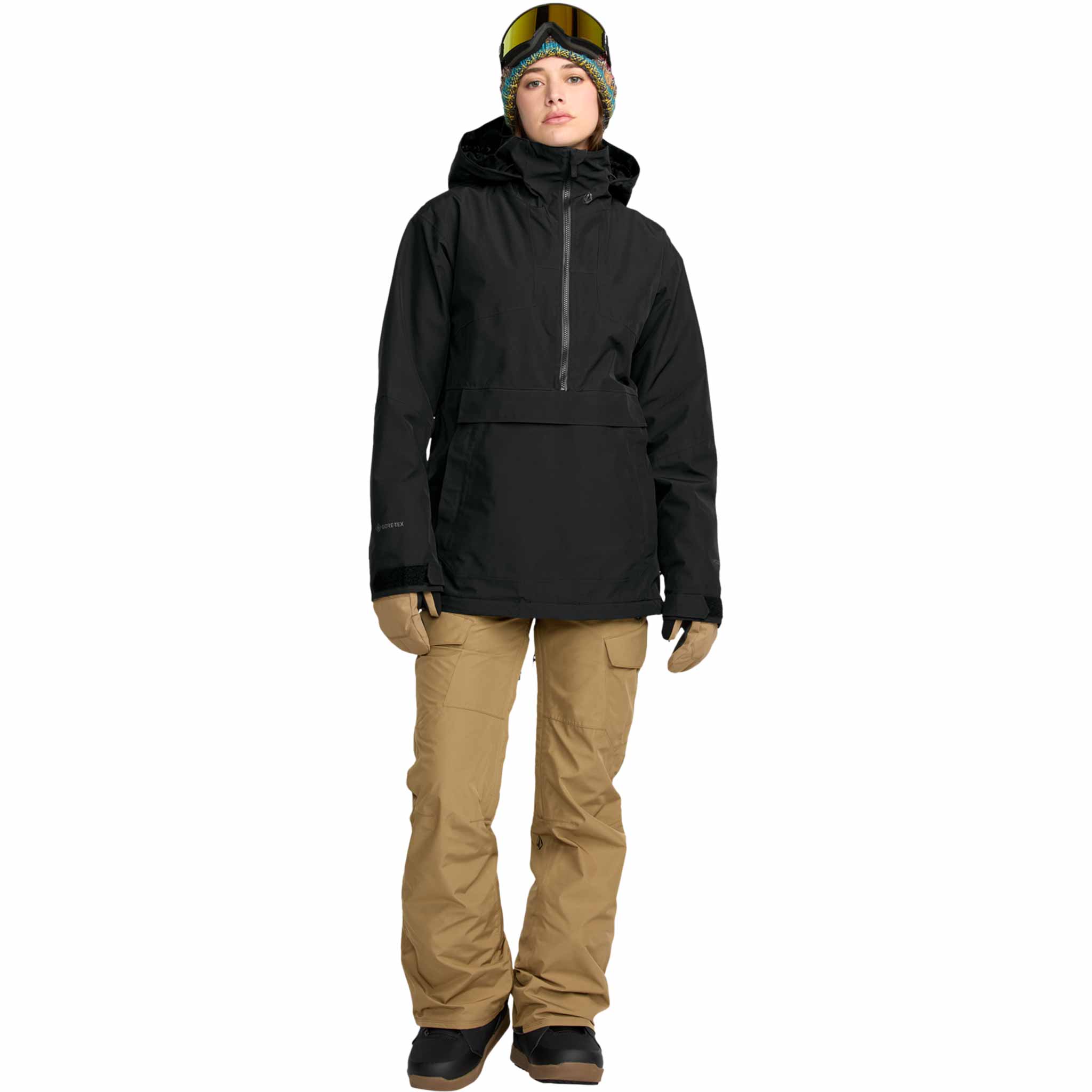 Volcom Womens Fern Insulated Gore Pullover Black 2026 Womens Snowboard Jacket