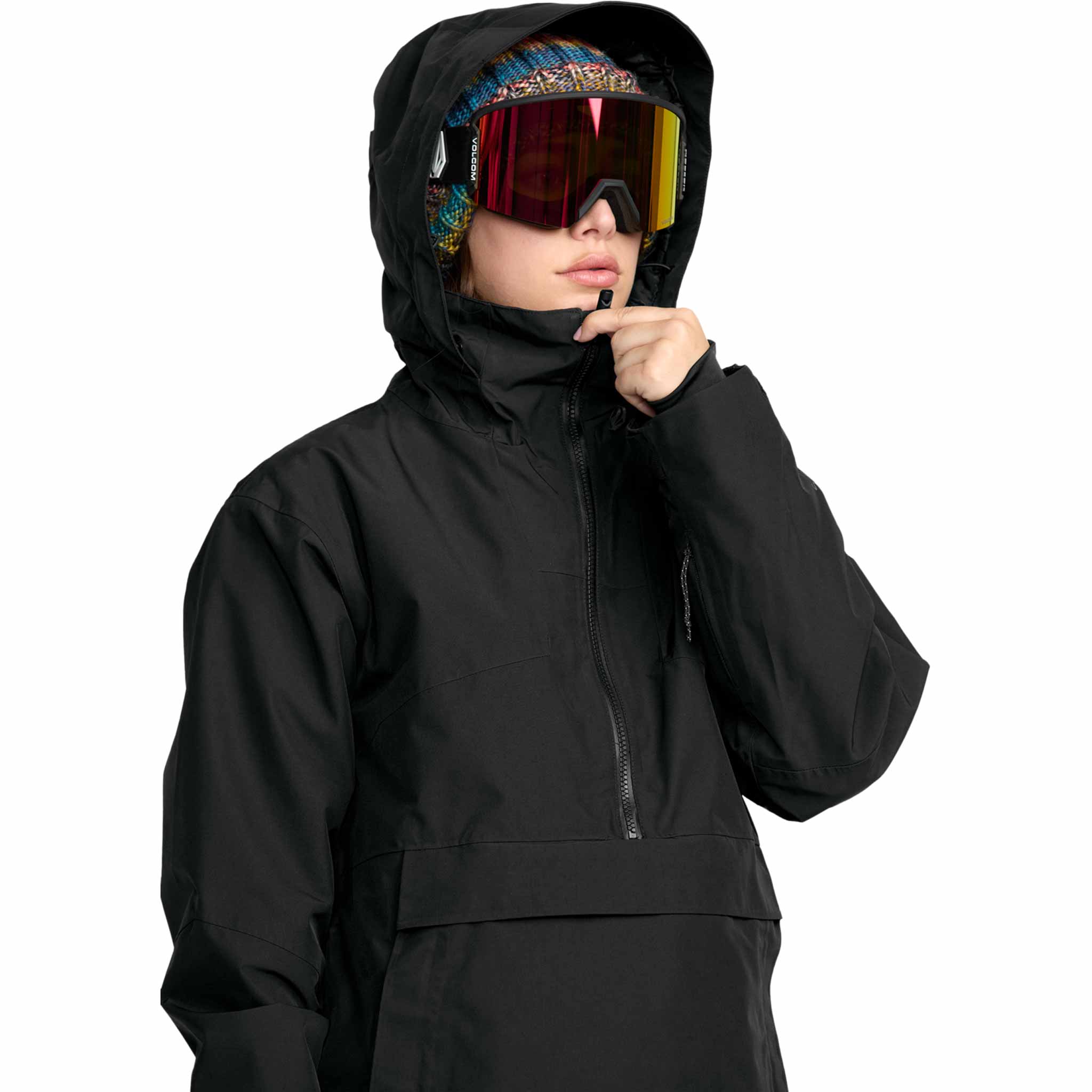 Volcom Womens Fern Insulated Gore Pullover Black 2026 Womens Snowboard Jacket