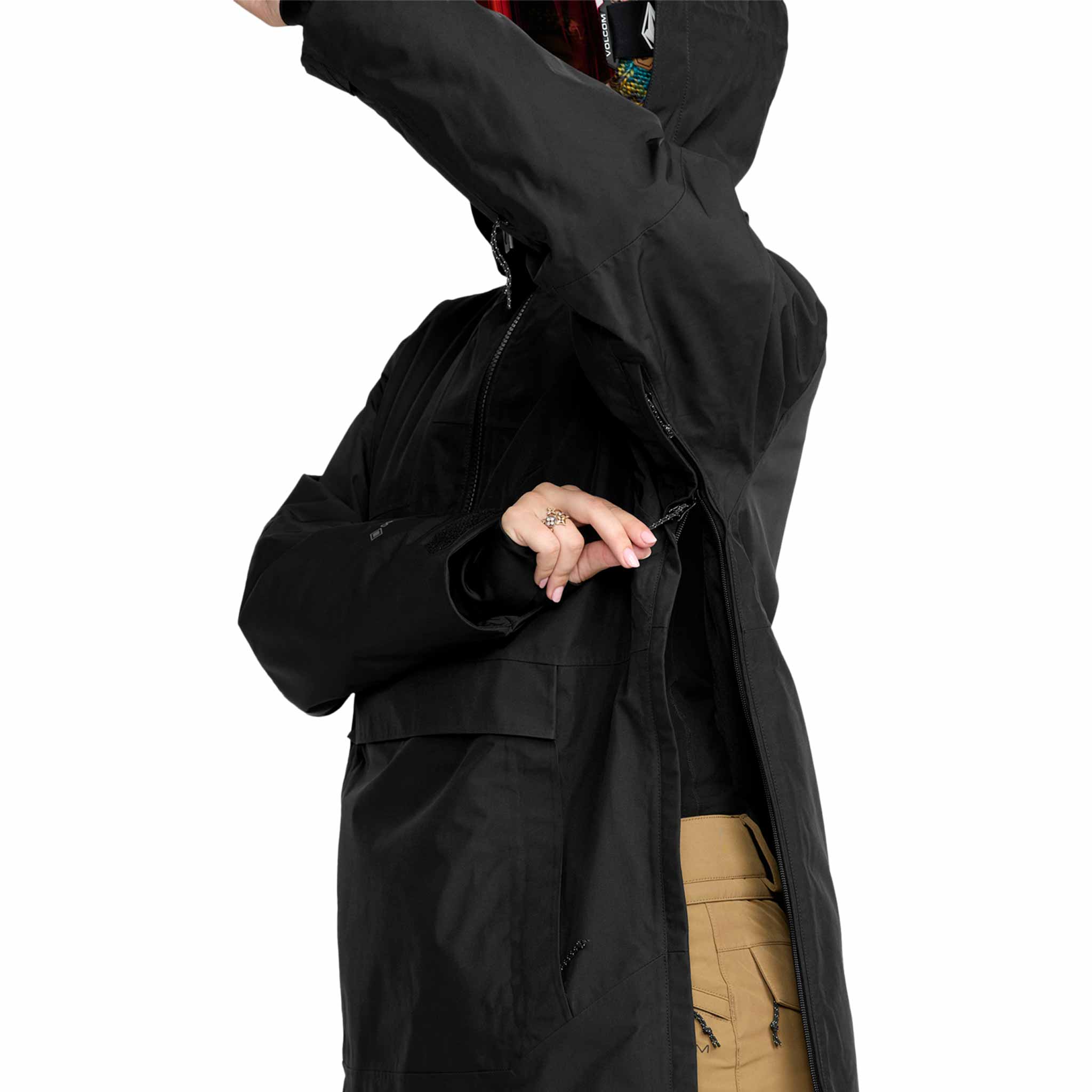 Volcom Womens Fern Insulated Gore Pullover Black 2026 Womens Snowboard Jacket