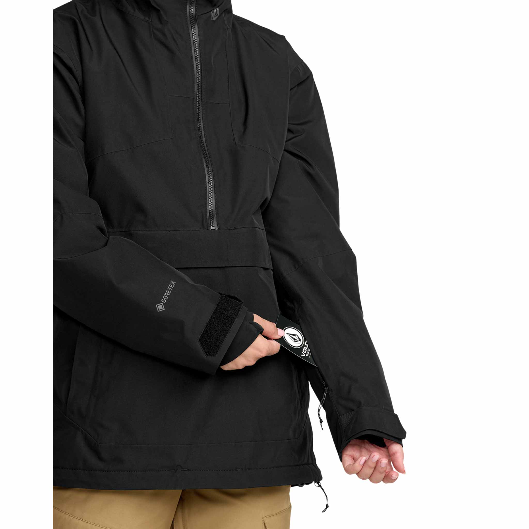 Volcom Womens Fern Insulated Gore Pullover Black 2026 Womens Snowboard Jacket