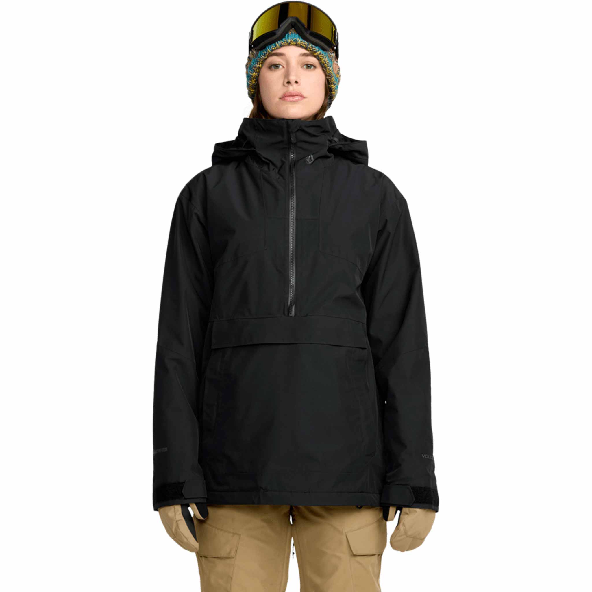 Volcom Womens Fern Insulated Gore Pullover Black 2026 Womens Snowboard Jacket