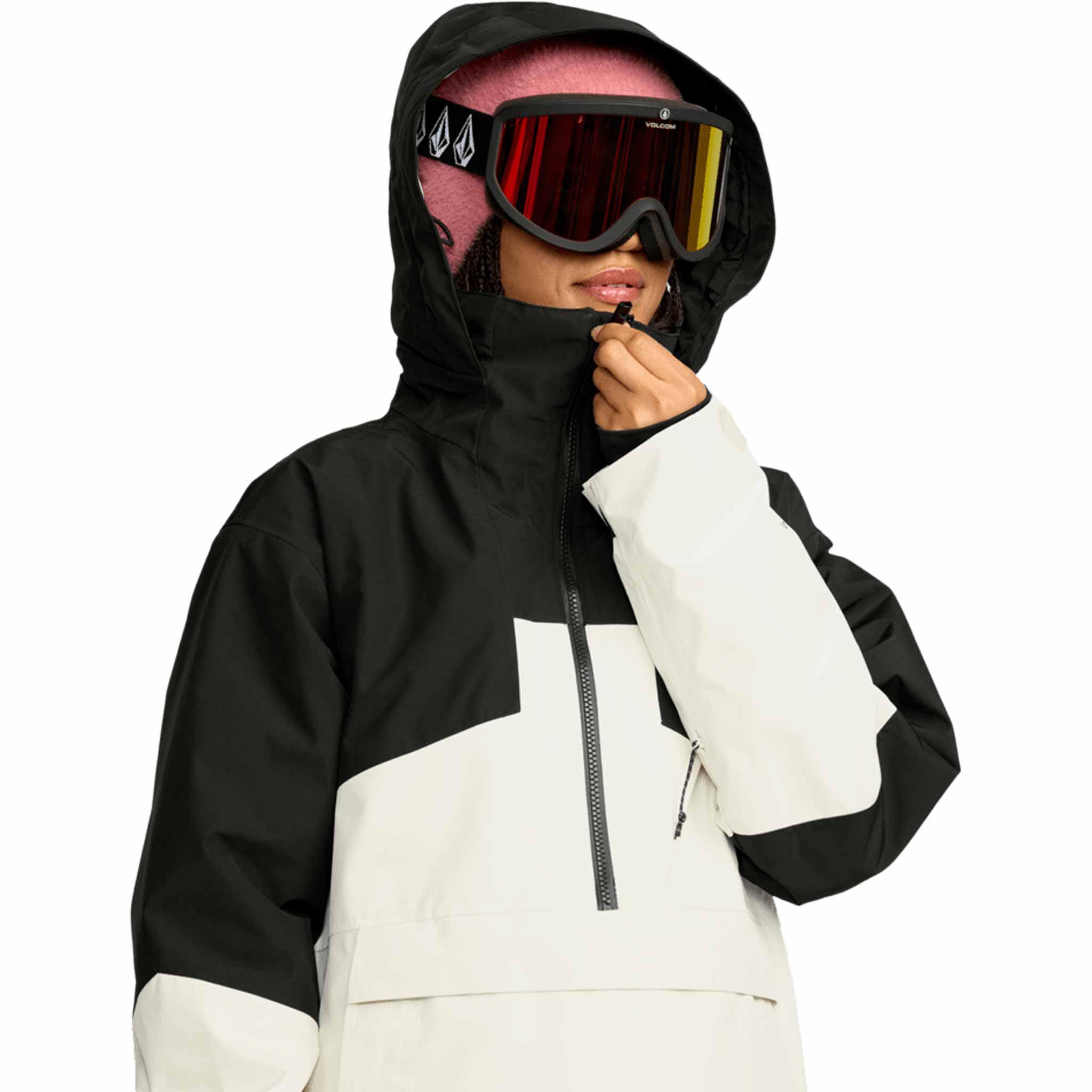 Volcom Womens Fern Insulated Gore Pullover Bone 2026 Womens Snowboard Jacket