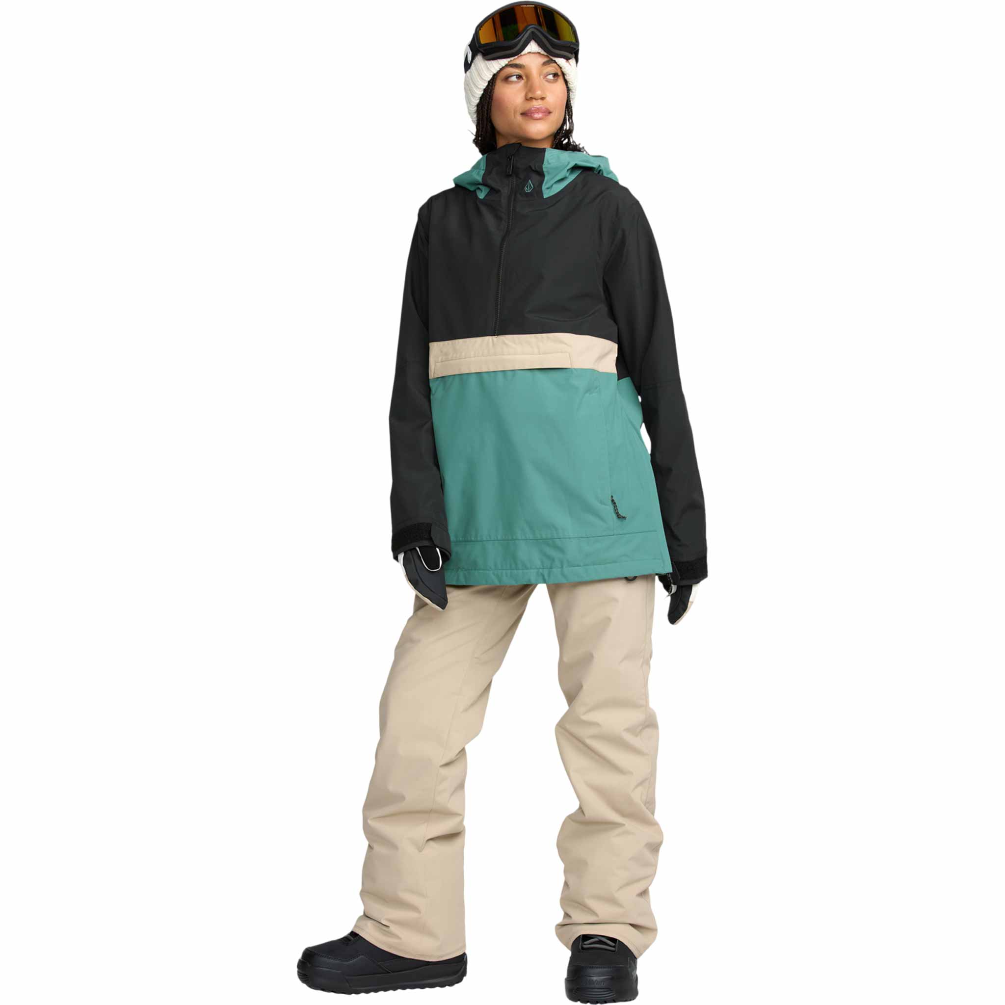 Volcom Womens Harlan Pullover Spruce Green 2026 Womens Snowboard Jacket