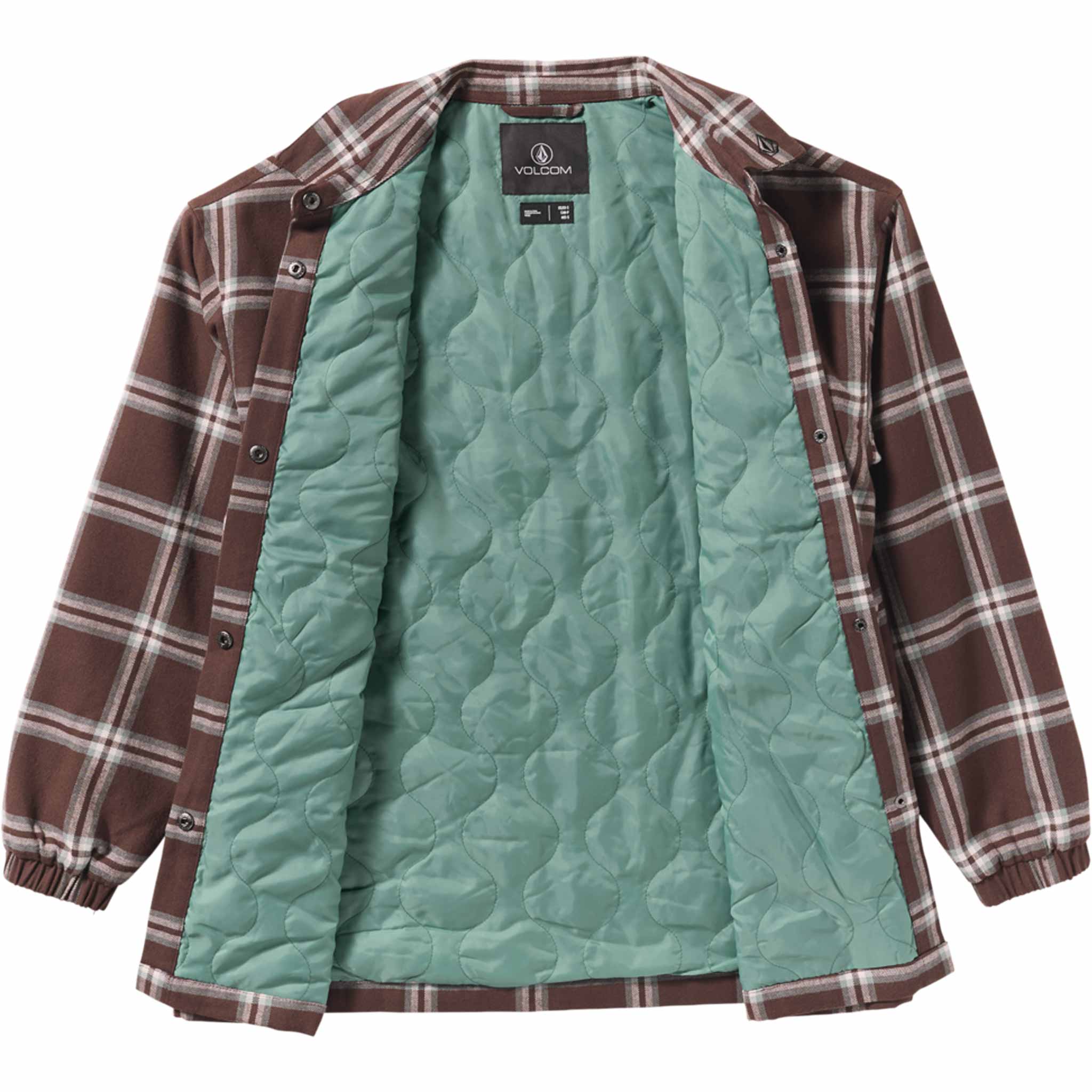 Volcom Womens Insulated Riding Flannel Jacket Oxblood 2026 Casual Jackets