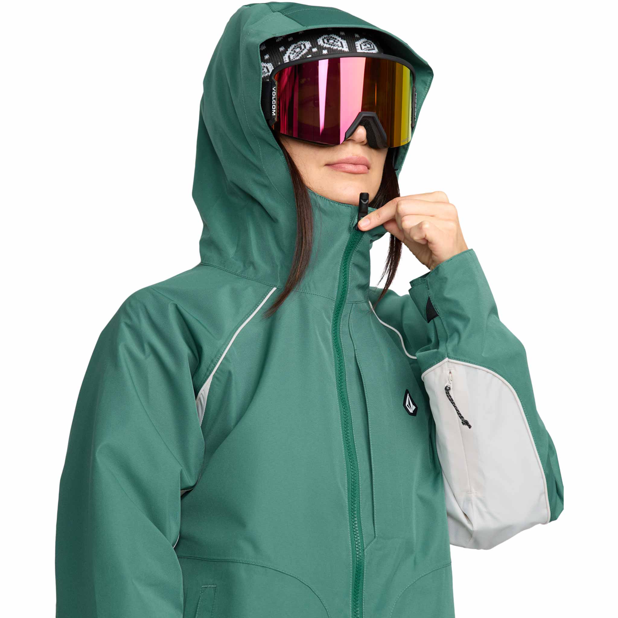 Volcom Womens Stone Smokeshow 20K Jacket Spruce Green 2026 Womens Snowboard Jacket