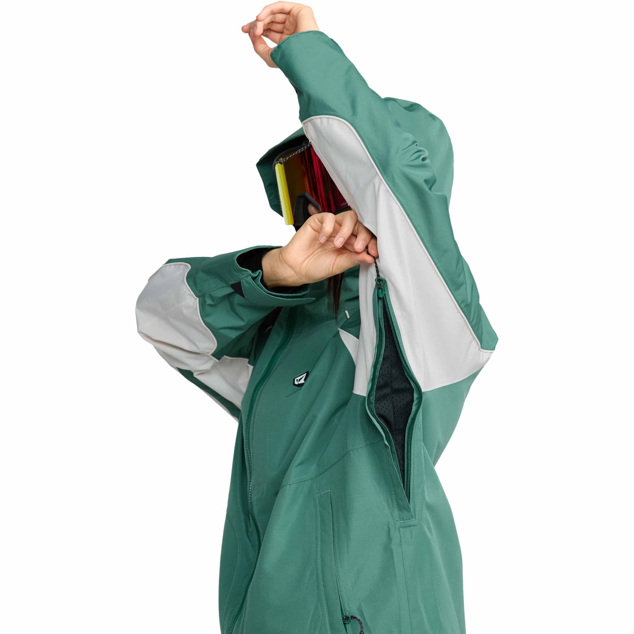 Volcom Womens Stone Smokeshow 20K Jacket Spruce Green 2026 Womens Snowboard Jacket