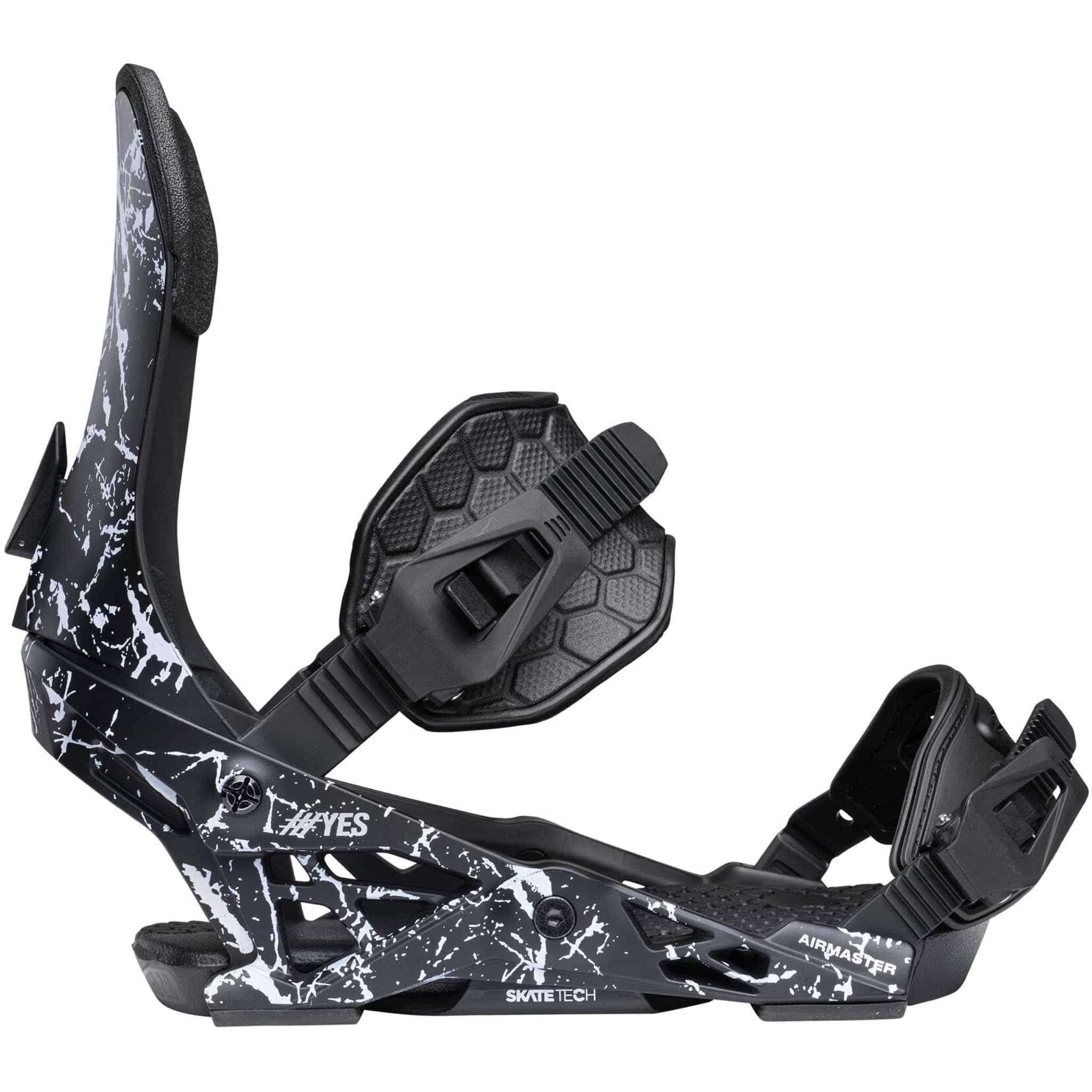 Yes Airmaster Snowboard Binding 2026 Splatter White Mens Bindings