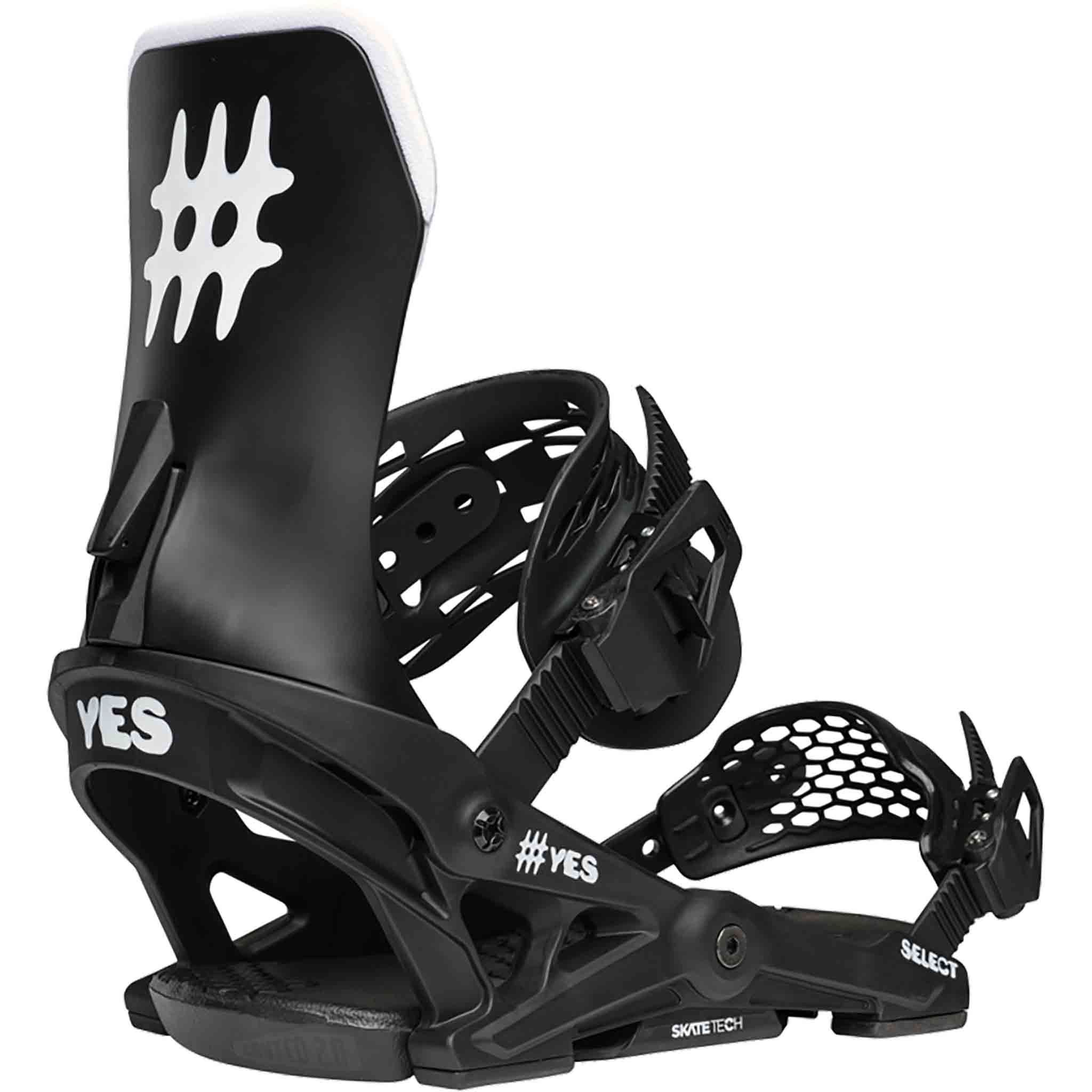 Yes Select Snowboard Binding 2026 Pitch Black Mens Bindings
