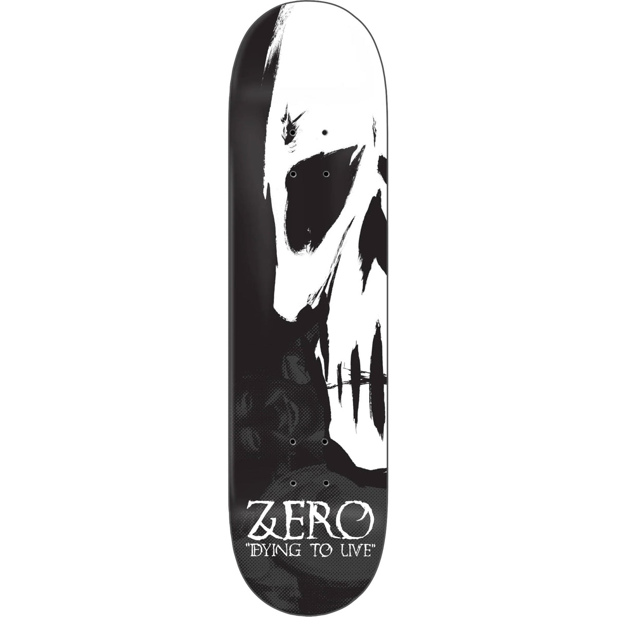 Zero Dying To Live 30 Year Reissue Skateboard Deck Black Dipped 8.5 Skateboard
