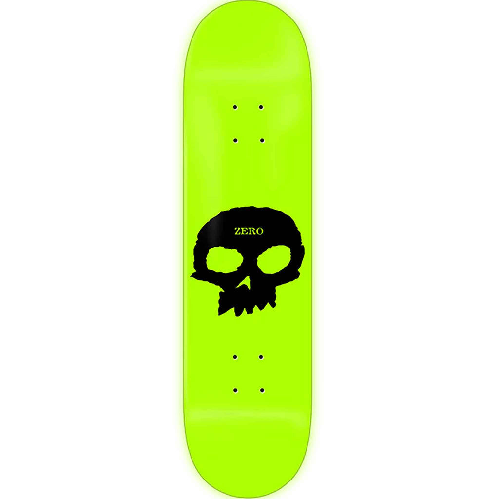 Zero Glow In The Dark Single Skull 8.25" Skateboard