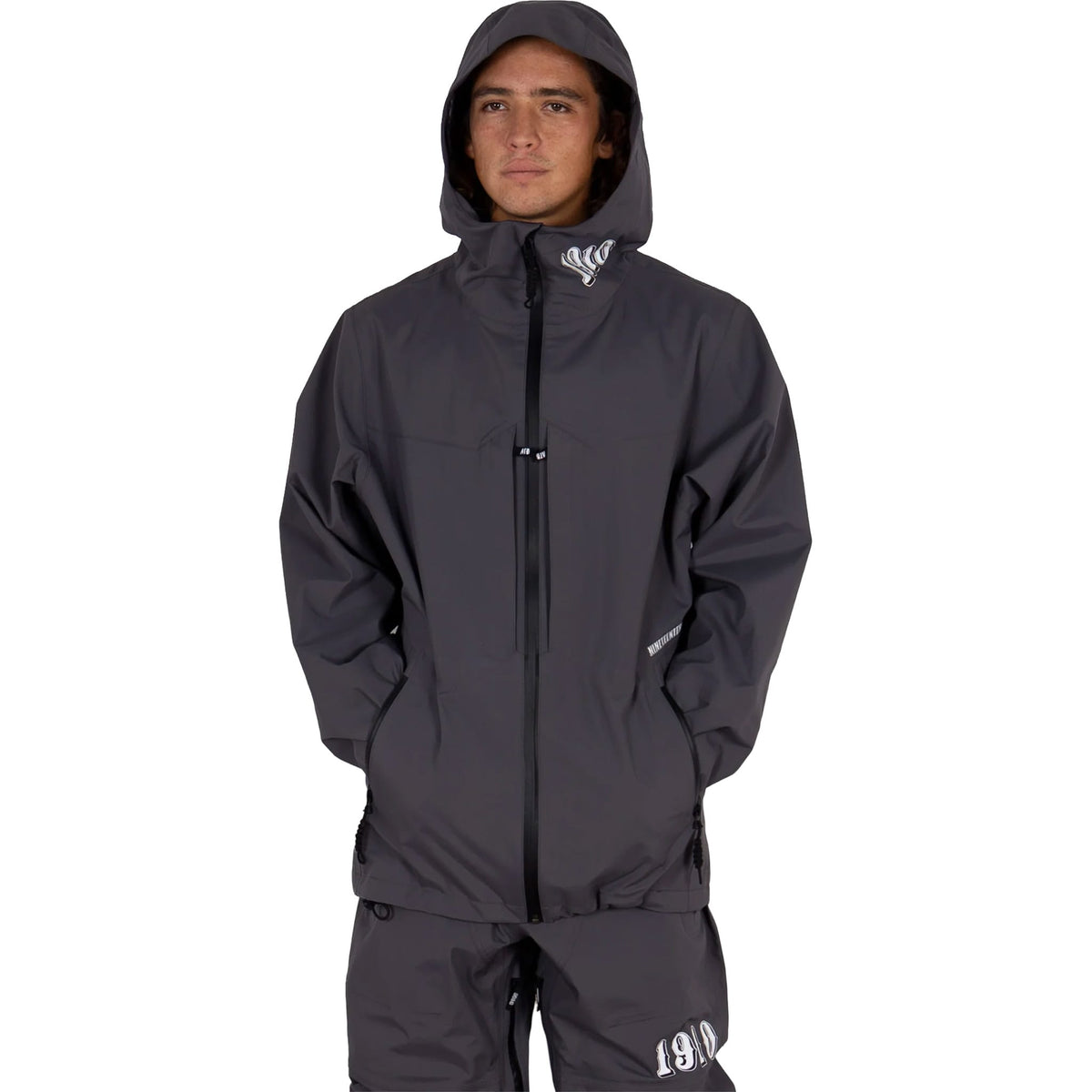 1910 Auburn 3L Snowboard Jacket Storm Grey 2027 Mens Snowboard Jackets