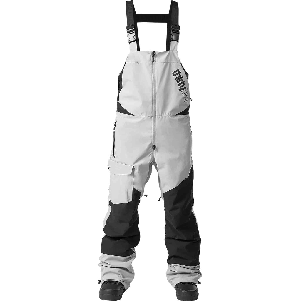 32 Deep Creek Bib Grey Black 2024 Mens Snowboard Pants