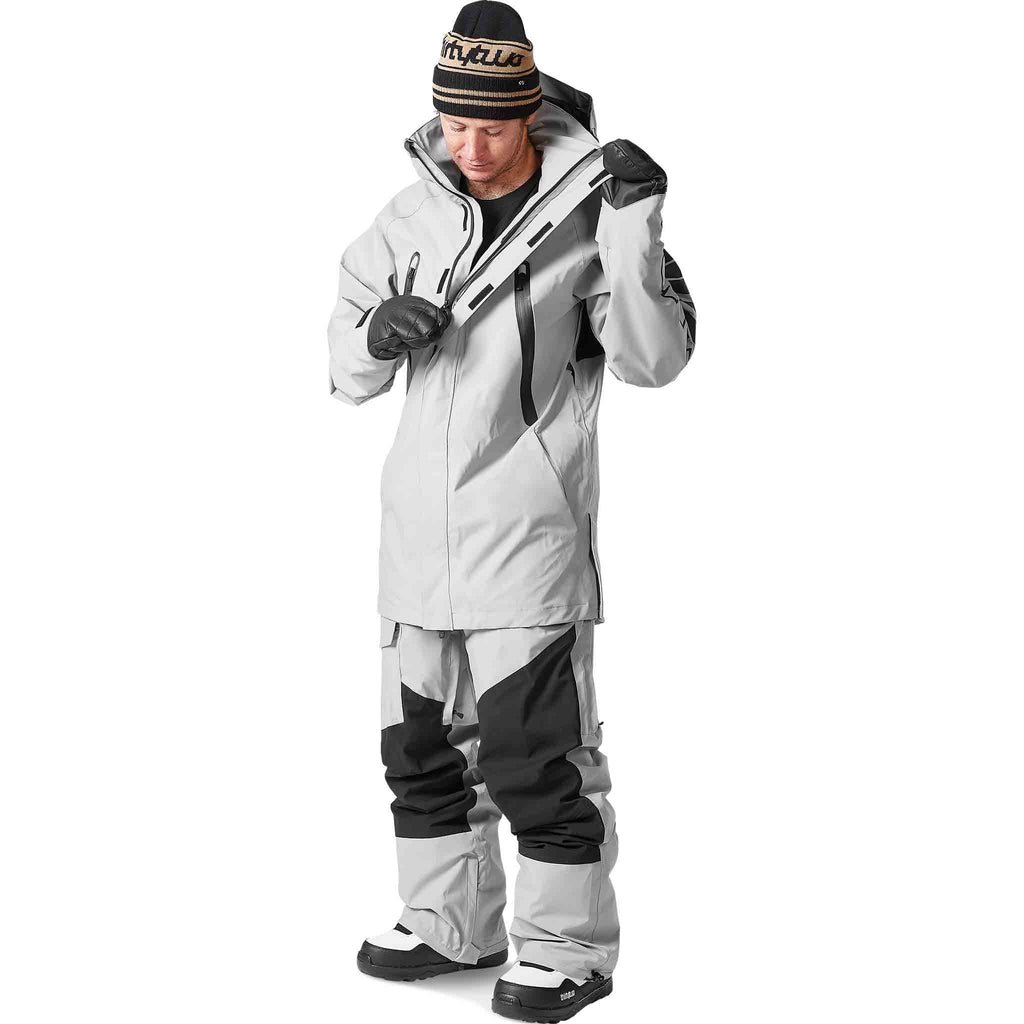 32 Deep Creek Parka Grey Black 2024 Mens Snowboard Coat