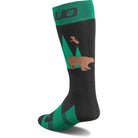 32 Double Sock Black Green Socks