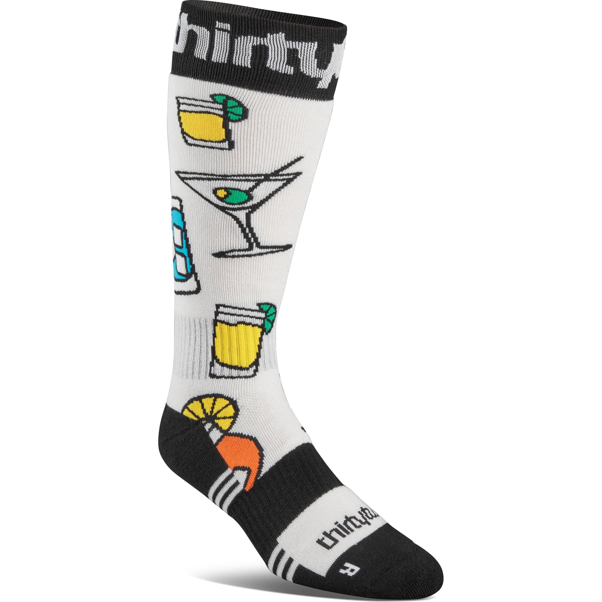 32 Double Sock White Black Socks