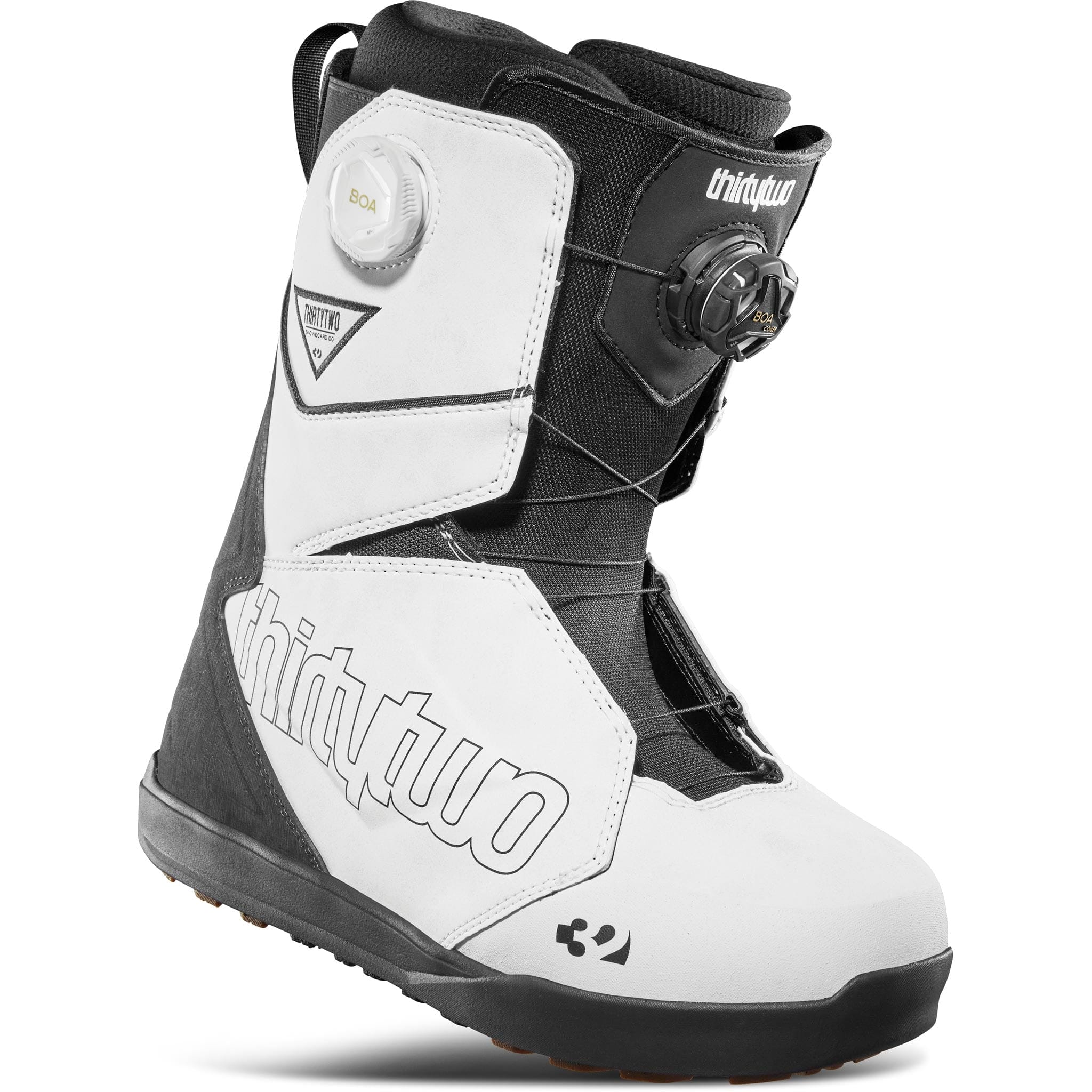 32 Lashed Double Boa Snowboard Boots White Black Early Release 2025 Mens Boots