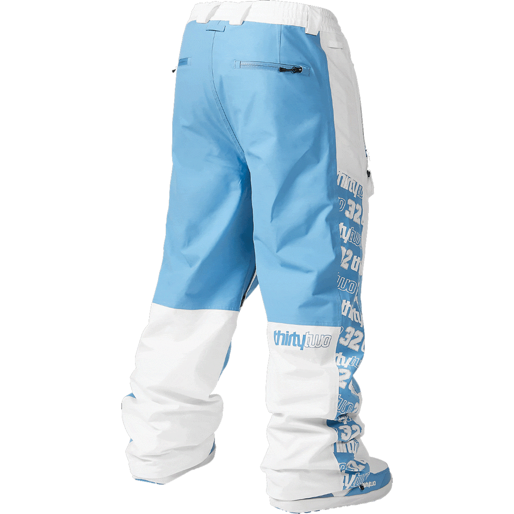 32 Sweeper XLT Pant White Blue 2024 Mens Snowboard Pants