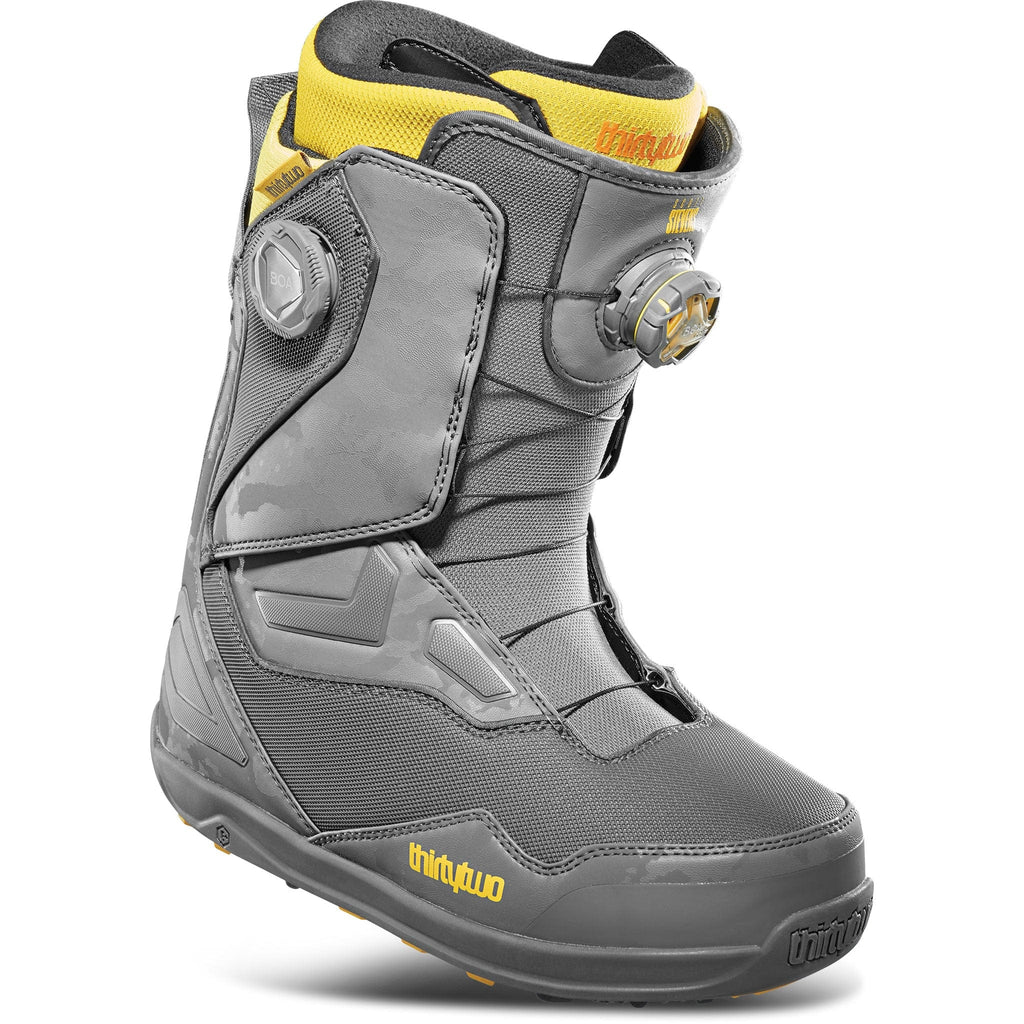 32 TM-2 Double Boa Stevens Grey Yellow Snowboard Boots 2024 Mens Boots