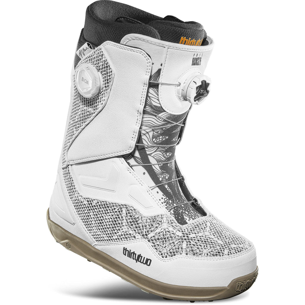 32 TM-2 Double Boa X Phil Hansen White Black Gum Snowboard Boots 2024 Mens Boots