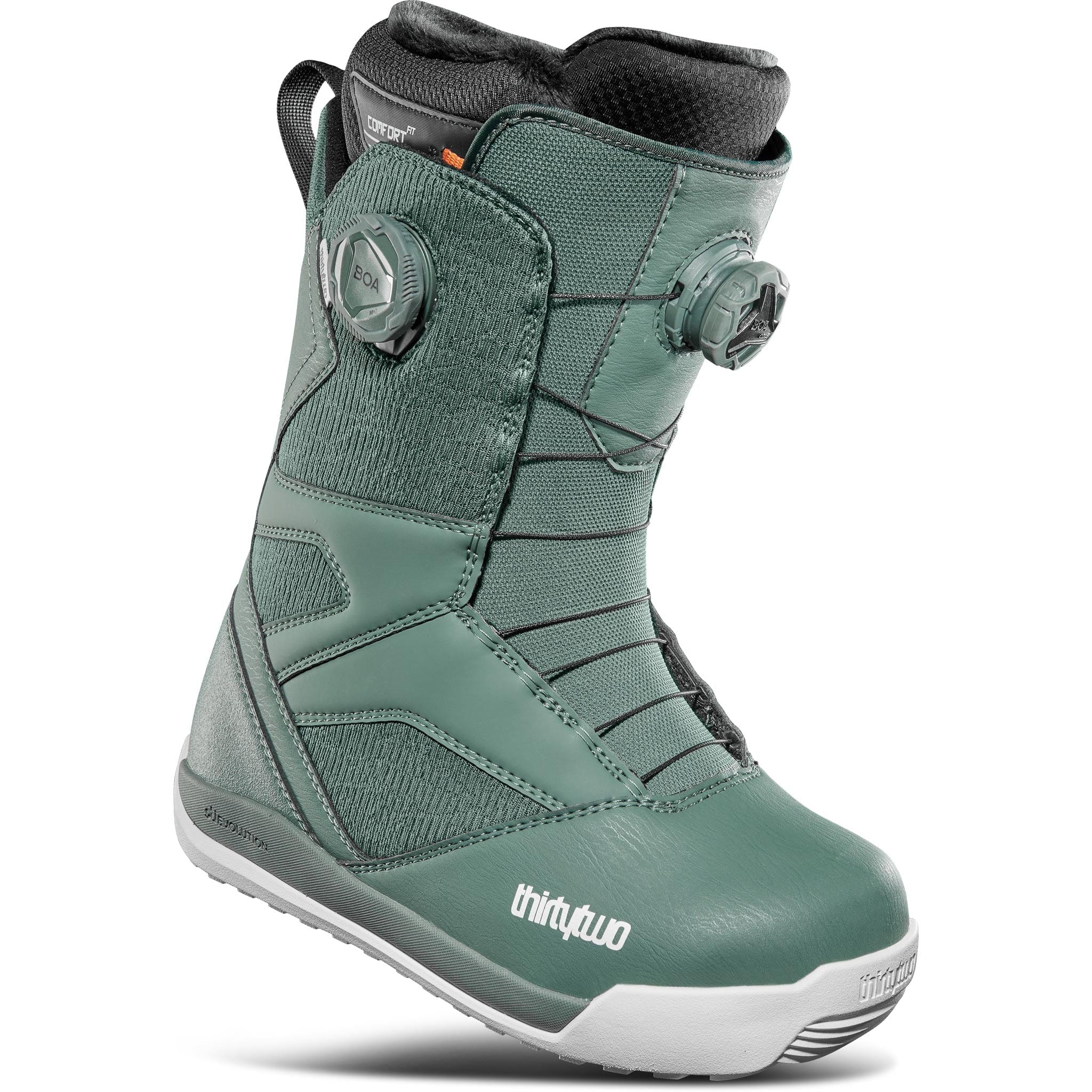 32 Womens STW Double Boa Snowboard Boots Green 2025 Women's Boots