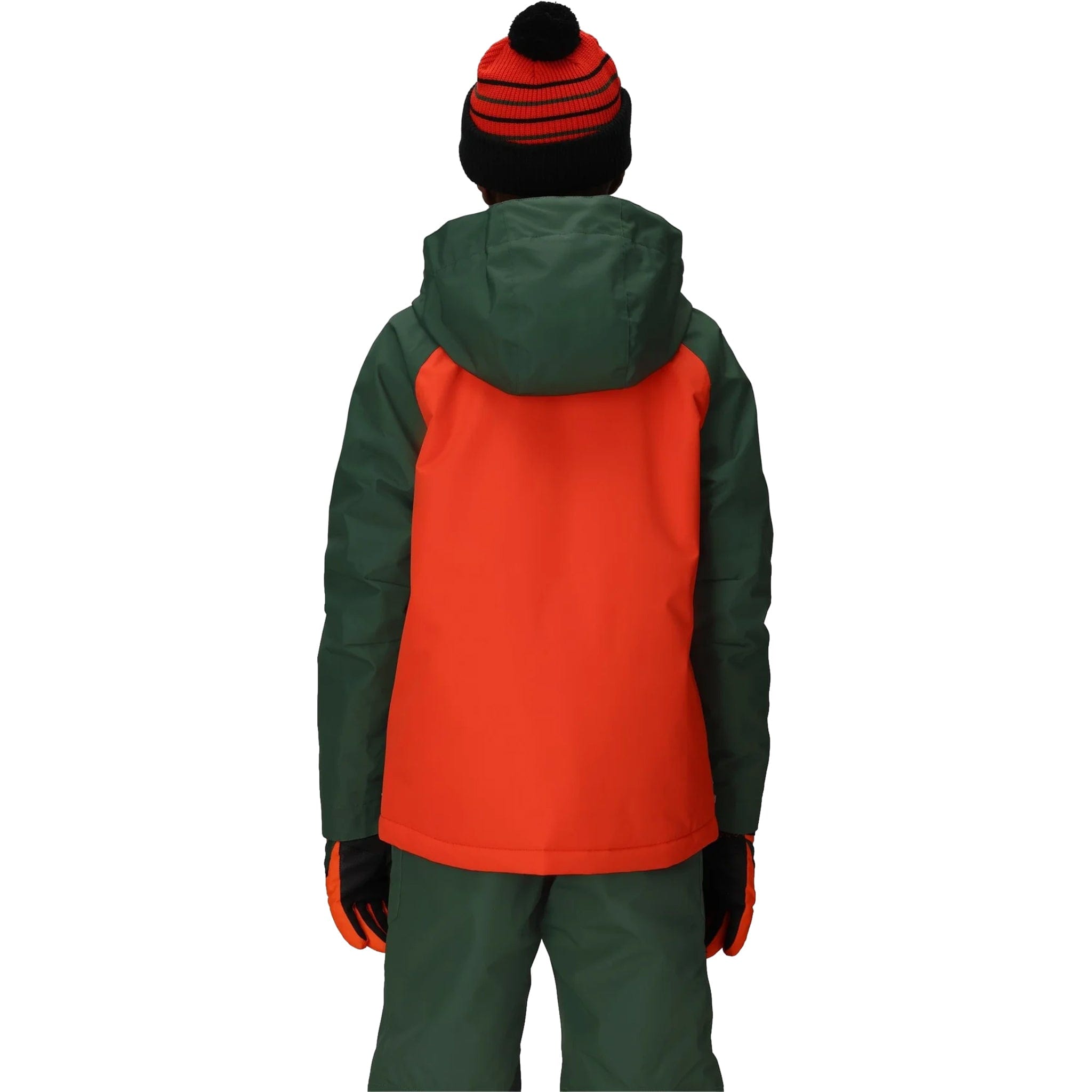 686 Boys' Geo Insulated Jacket Moss Green Colourblock Youth Jackets