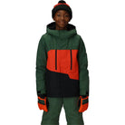 686 Boys' Geo Insulated Jacket Moss Green Colourblock Youth Jackets